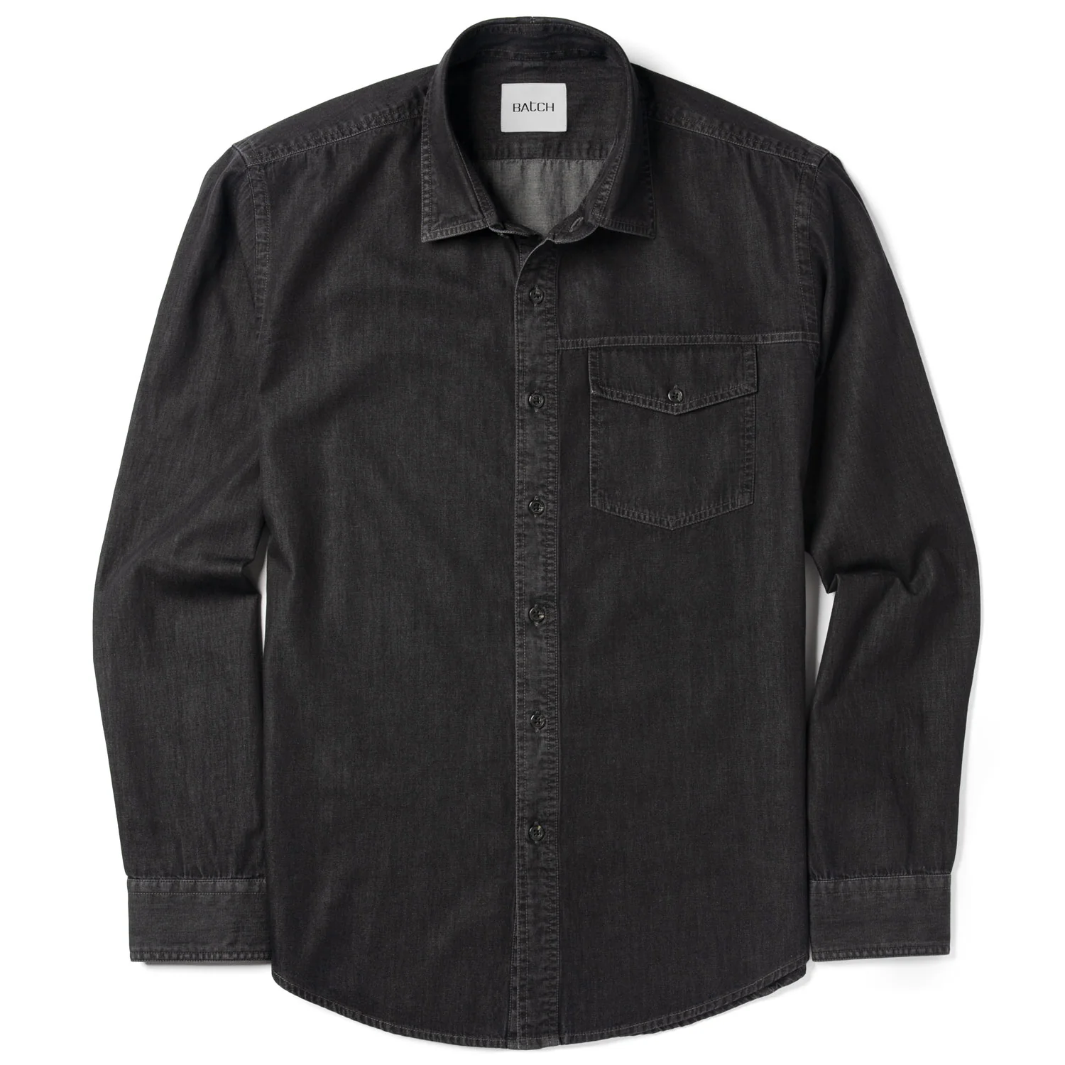 Author Casual Shirt – Black Cotton Denim - Image 2