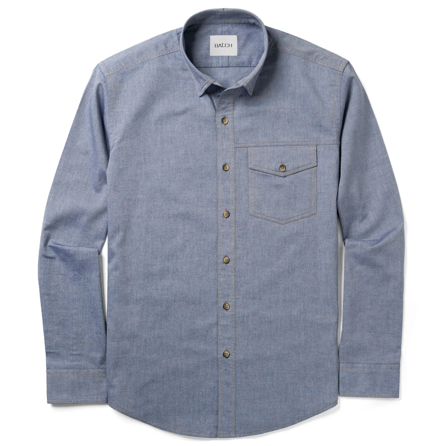 Author Casual Shirt – Harbor Blue Cotton Oxford - Image 2