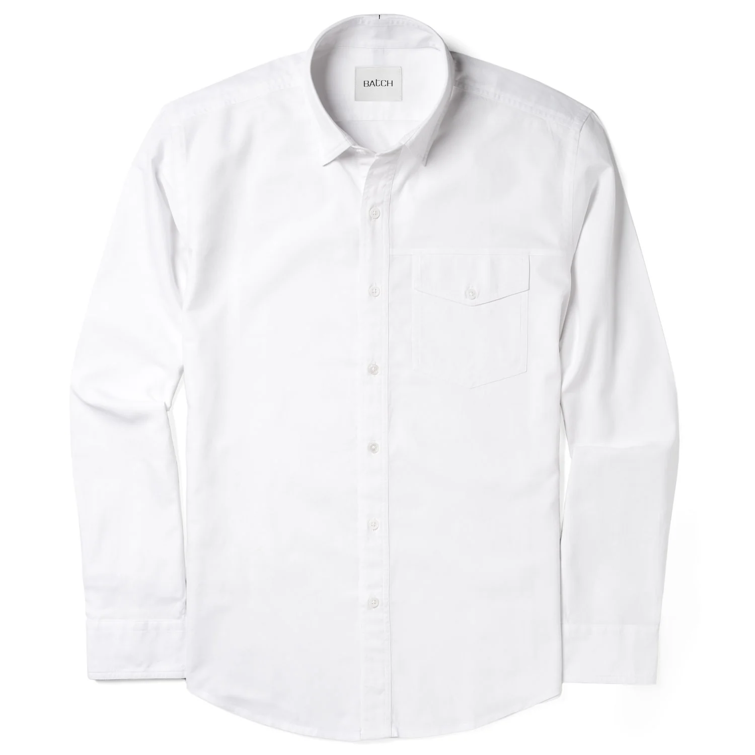 Author Casual Shirt – Pure White Cotton Oxford - Image 2