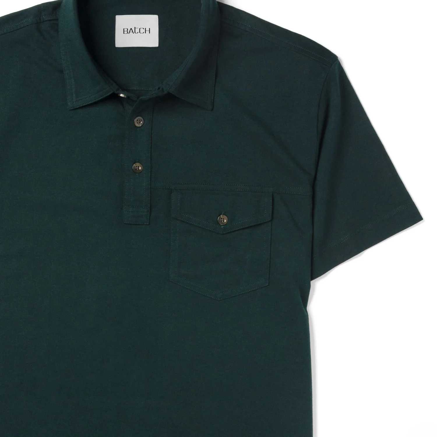 Author Short Sleeve Polo Shirt – Evergreen Cotton Jersey - Image 3
