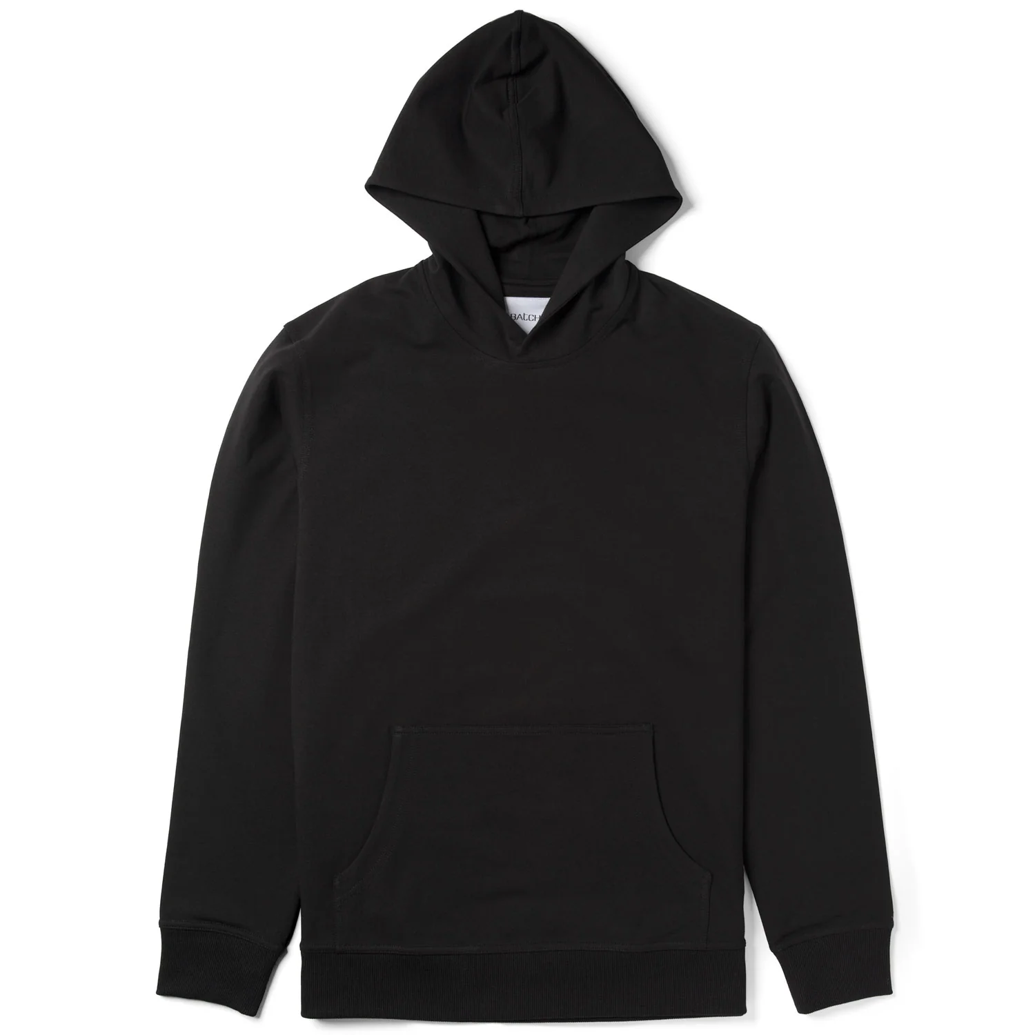 Classic Hoodie –  Black Cotton Terry - Image 3