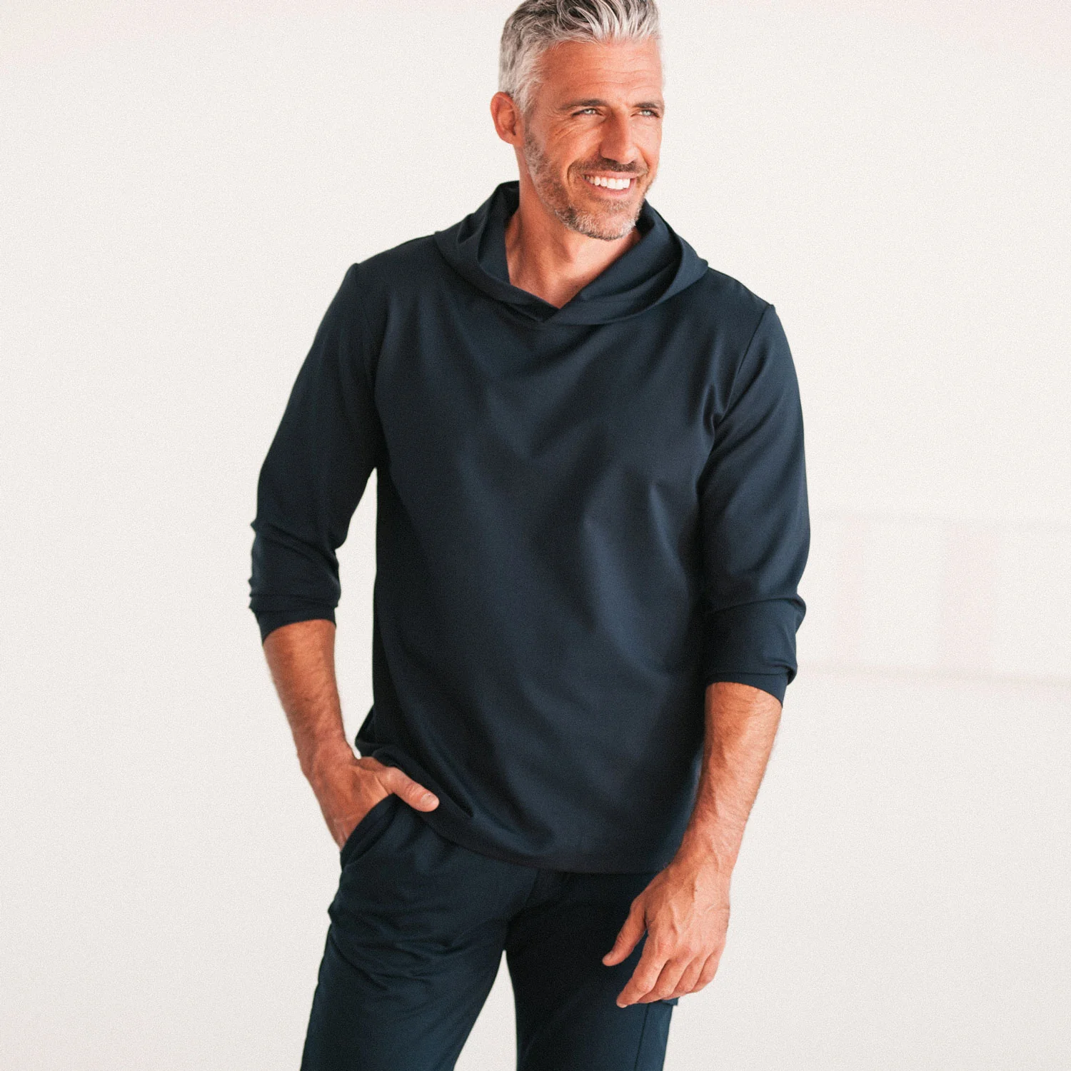 Clean Hoodie –  Navy French Terry - Image 5