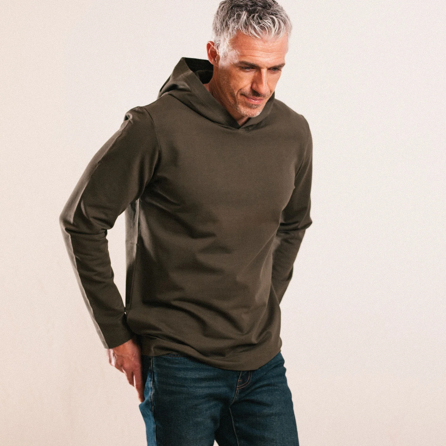 Clean Hoodie –  Olive Green French Terry - Image 5