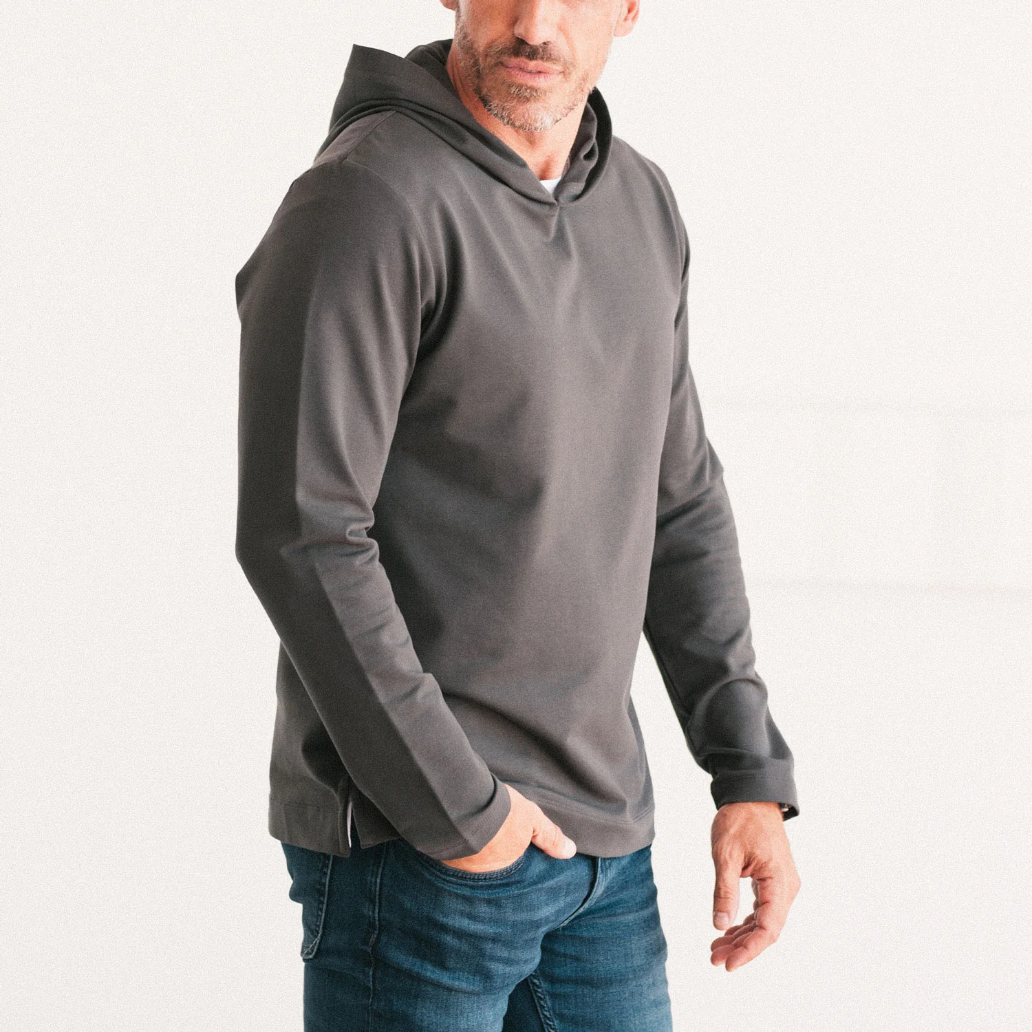 Clean Hoodie – Slate Gray French Terry