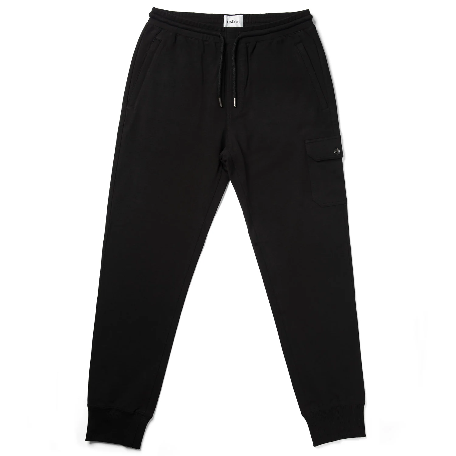 Constructor Joggers –  Black Cotton French Terry - Image 2
