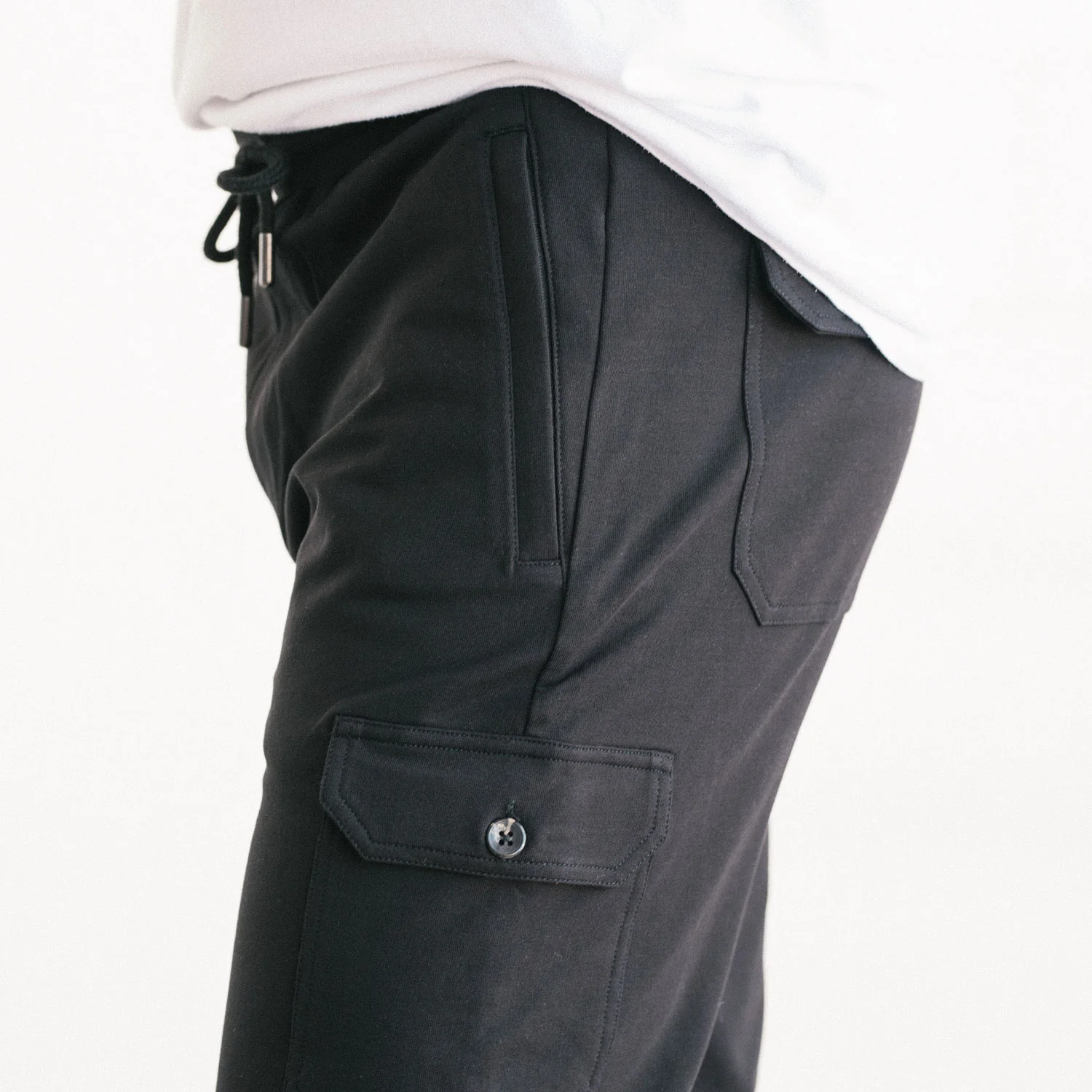 Constructor Joggers –  Black Cotton French Terry - Image 5