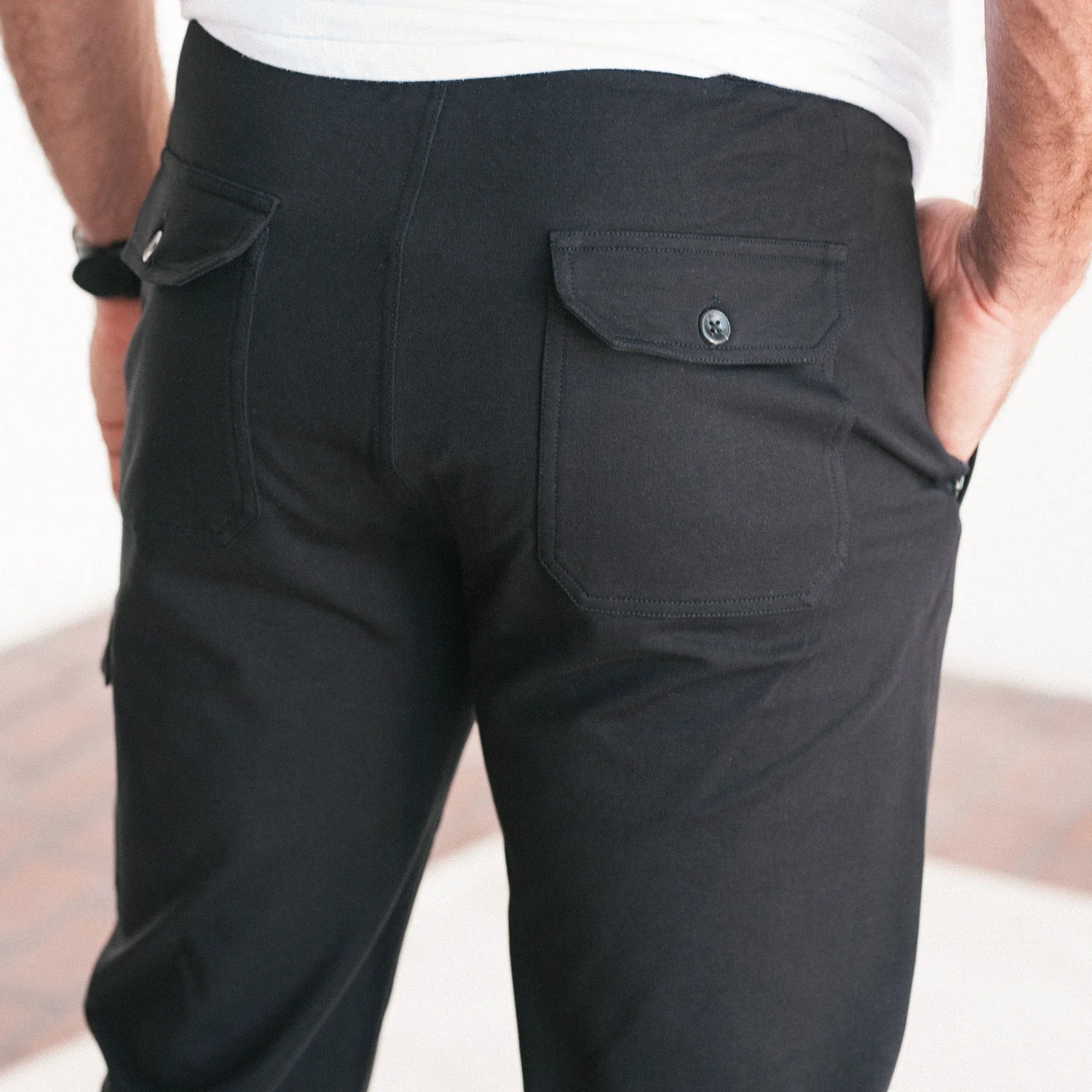 Constructor Joggers –  Black Cotton French Terry - Image 7