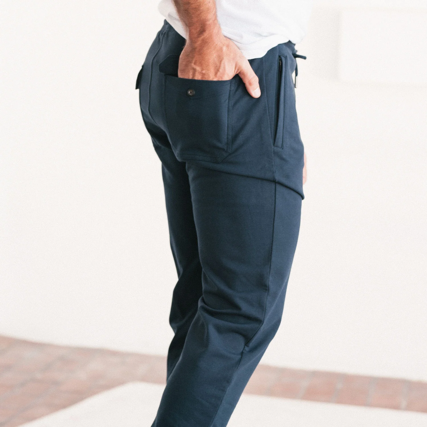 Constructor Joggers –  Dark Navy Cotton French Terry - Image 6
