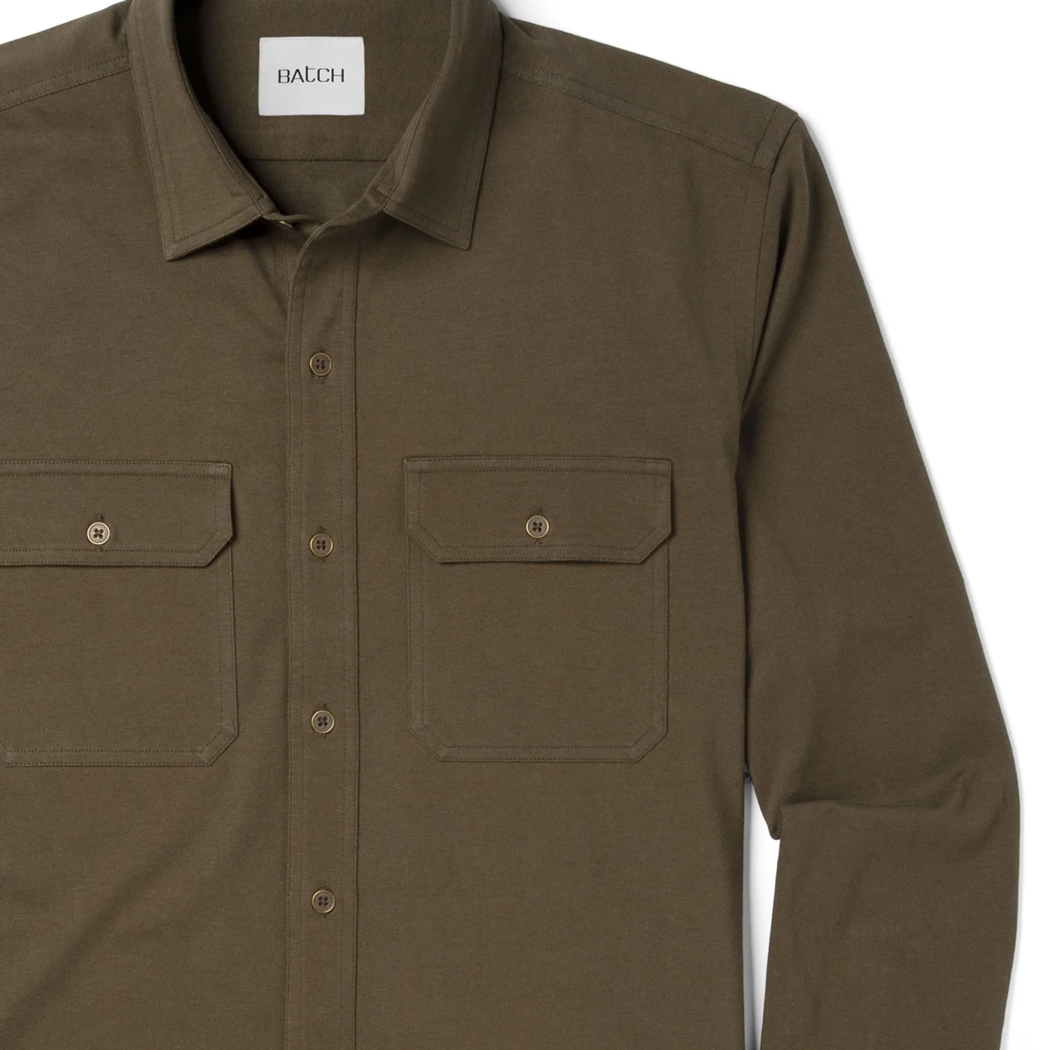 Constructor Utility T-Shirt Shirt – Fatigue Green Cotton Jersey - Image 3