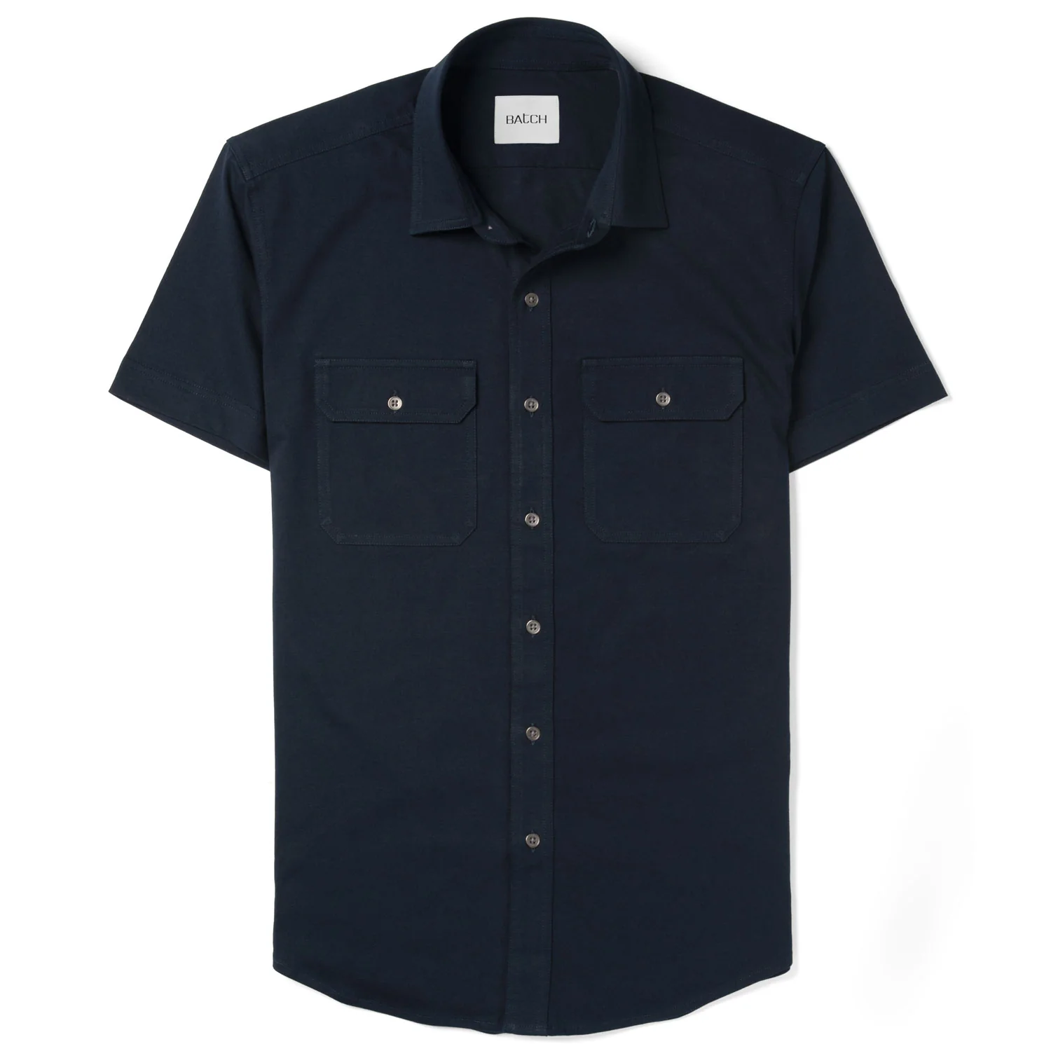 Constructor Knit Utility Short Sleeve Shirt – Navy Cotton Jersey - Image 2