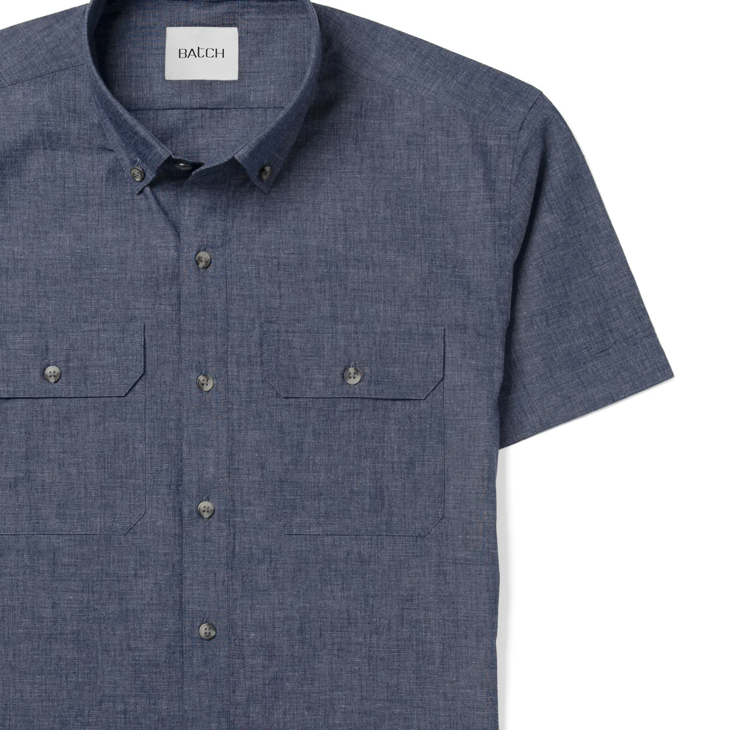 Constructor Short Sleeve Utility Shirt – Navy End-on-end - Image 3