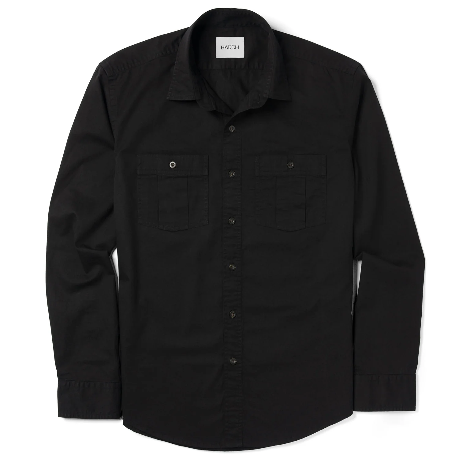 Craftsman Utility Shirt – Black Cotton Twill - Image 2