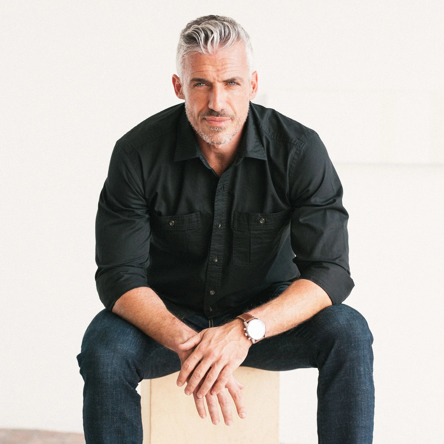 Craftsman Utility Shirt – Black Cotton Twill - Image 4