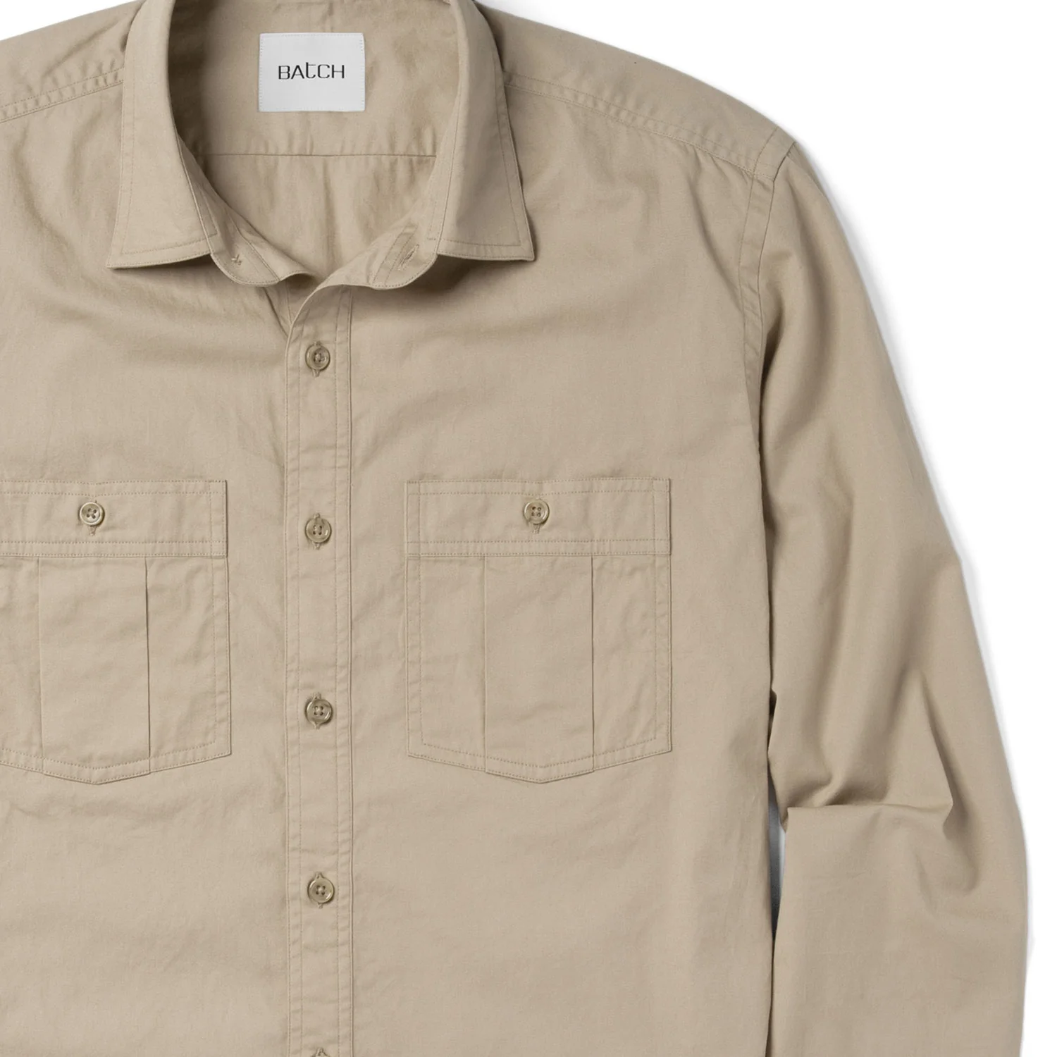 Craftsman Utility Shirt – Desert Stone Cotton Twill - Image 3