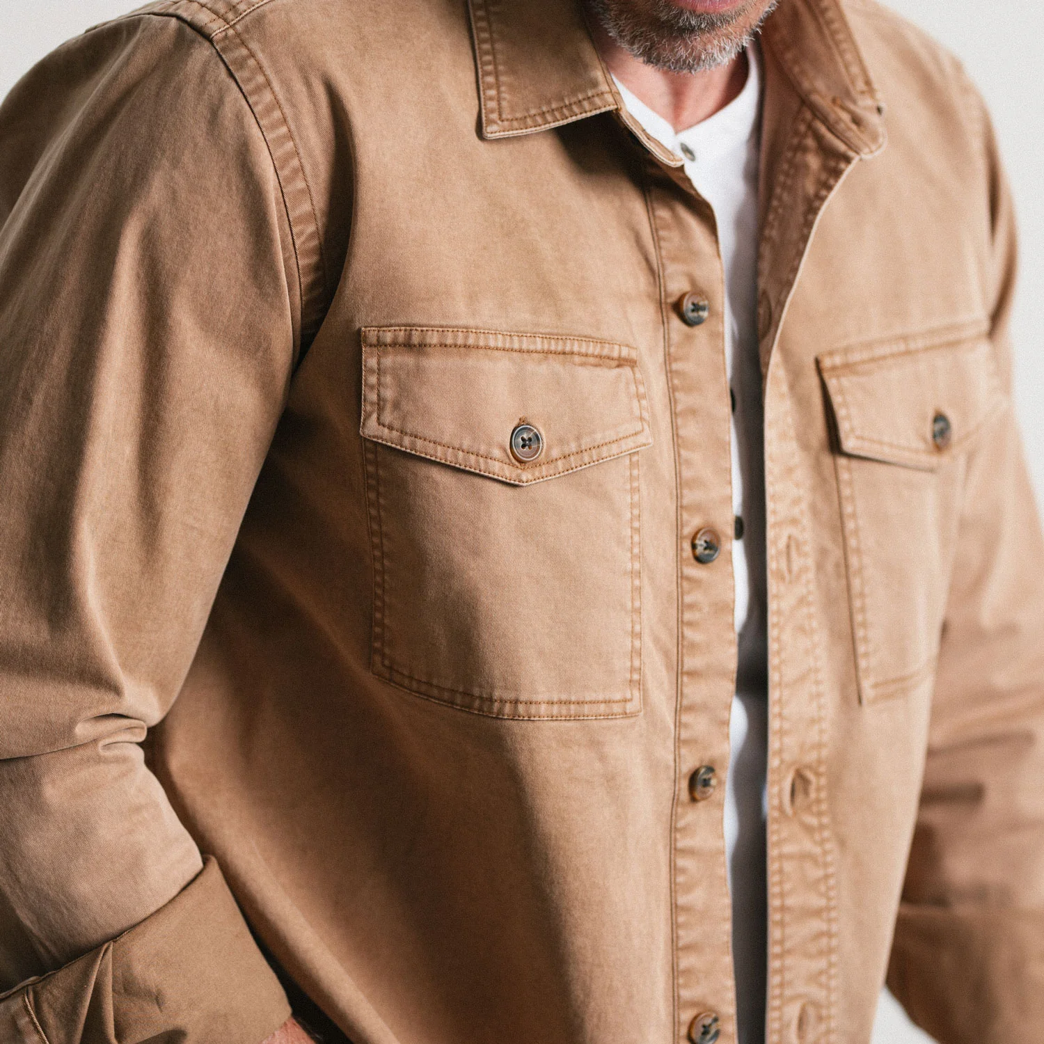 Distiller Shirt Jacket - Khaki Heavy Twill - Image 6