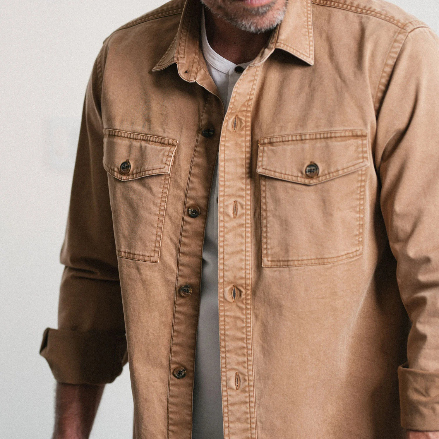 Distiller Shirt Jacket - Khaki Heavy Twill - Image 7