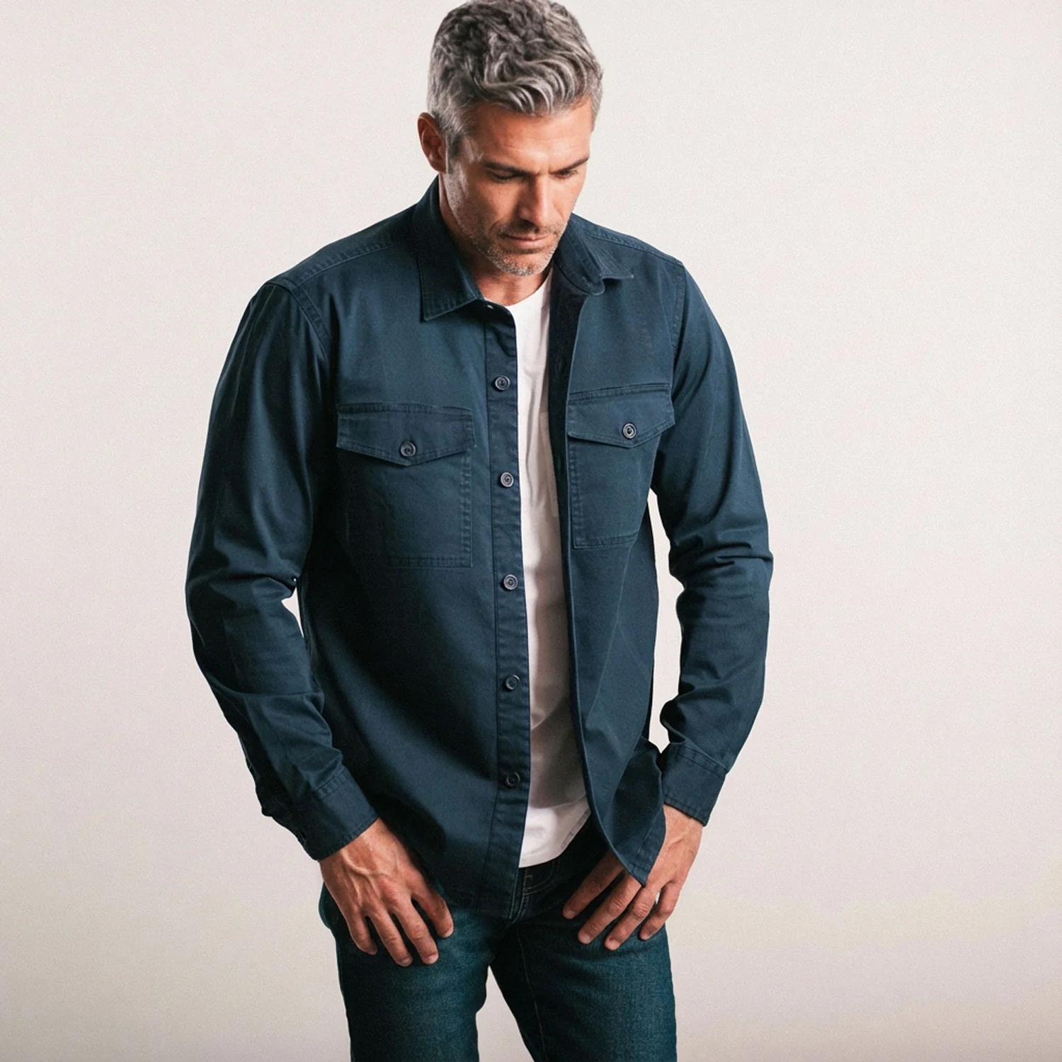 Distiller Shirt Jacket - Navy Heavy Twill - Image 8