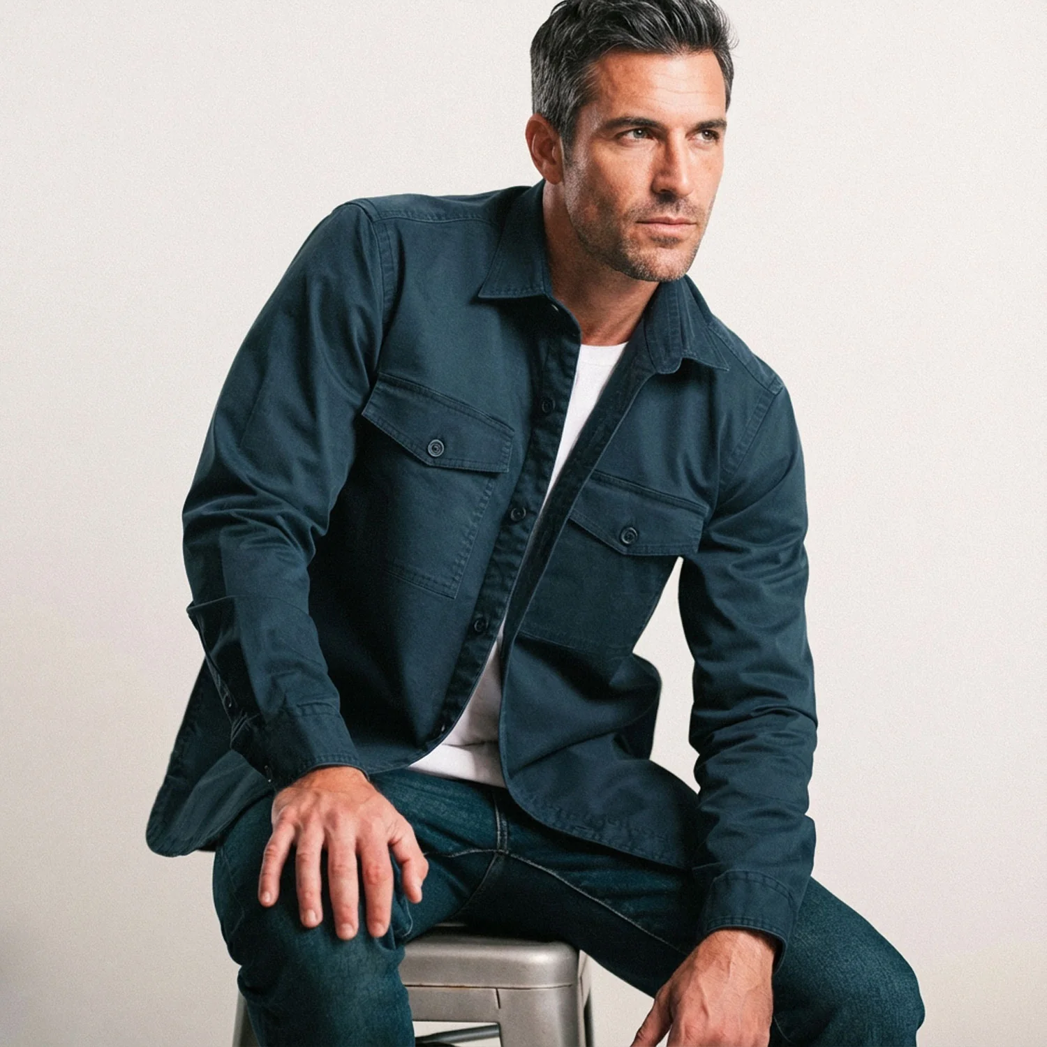 Distiller Shirt Jacket - Navy Heavy Twill - Image 9
