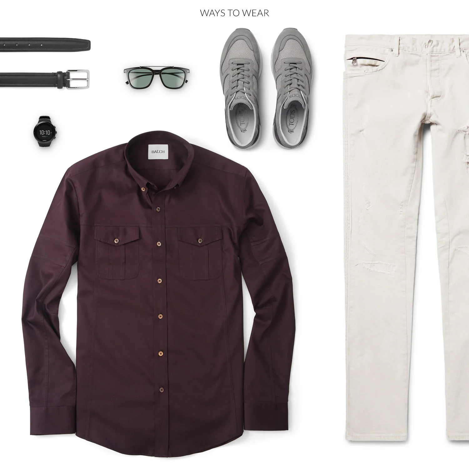 Editor Shirt – Dark Burgundy Stretch Poplin - Image 8