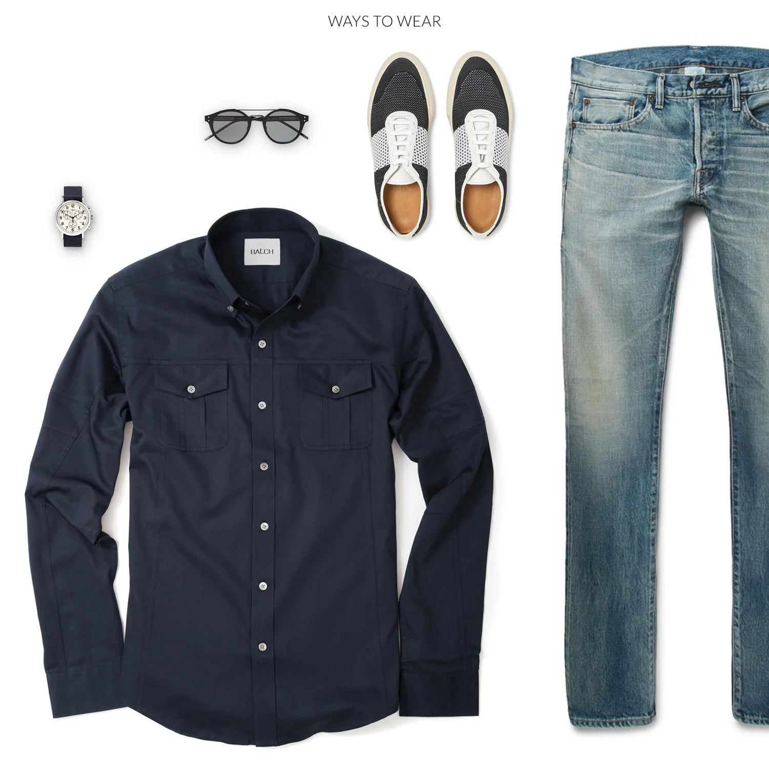 Editor Shirt – Dark Navy Stretch Cotton Poplin - Image 11