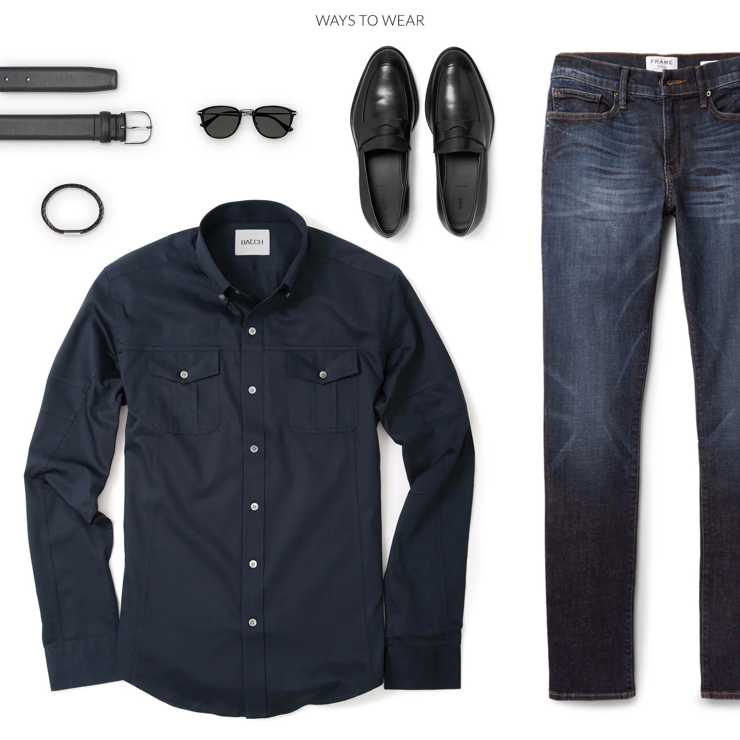 Editor Shirt – Dark Navy Stretch Cotton Poplin - Image 14