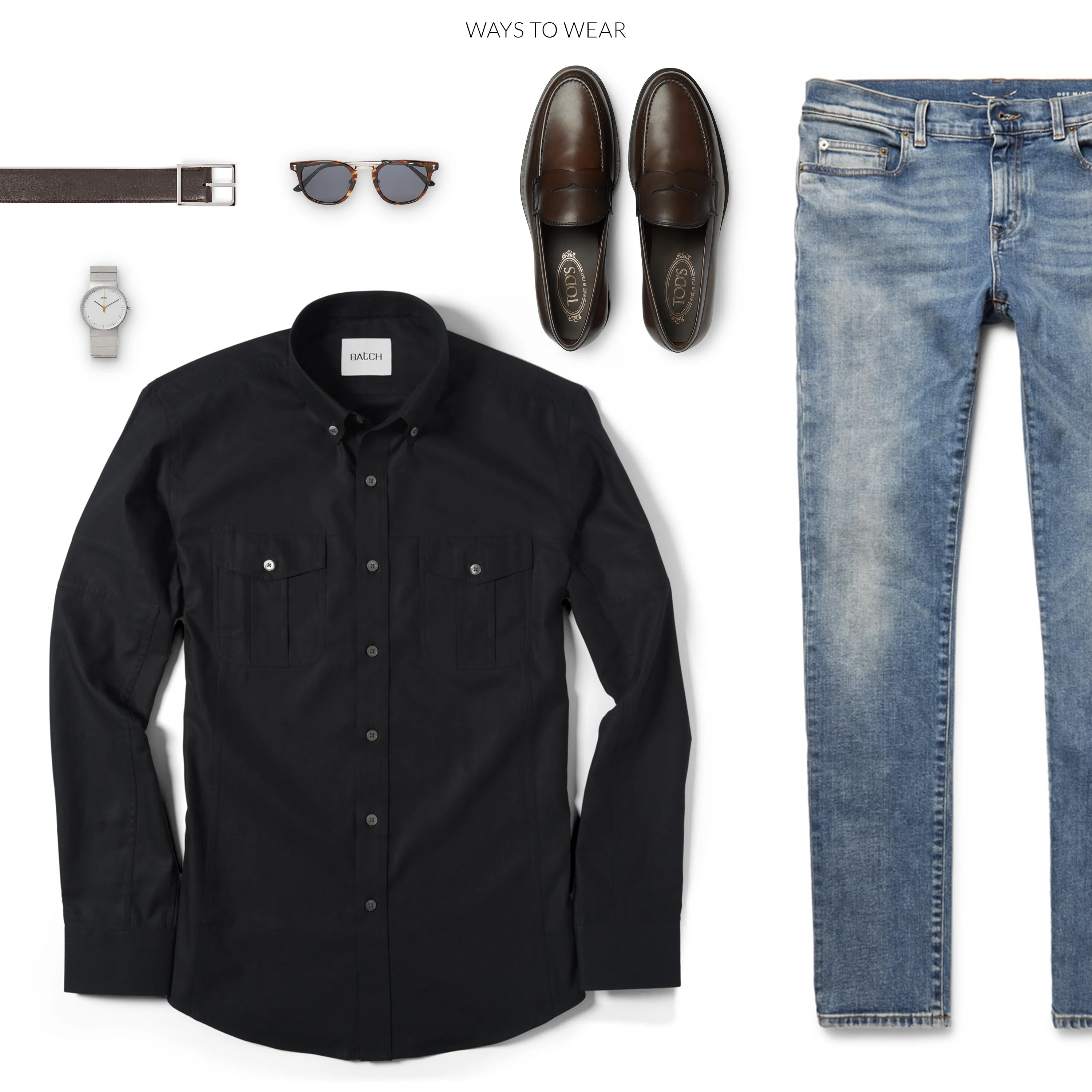 Editor Shirt – Jet Black Stretch Cotton Poplin - Image 7