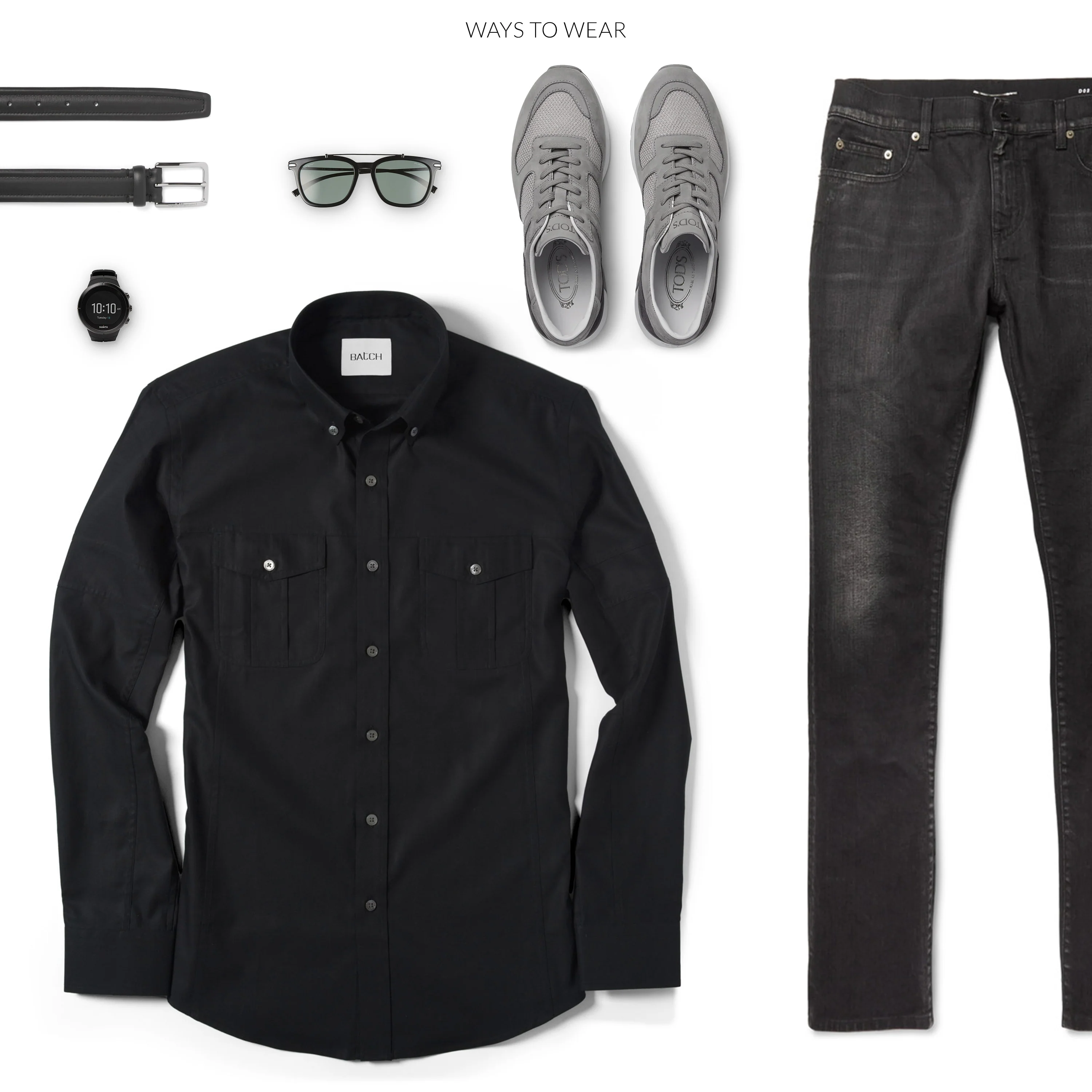 Editor Shirt – Jet Black Stretch Cotton Poplin - Image 8