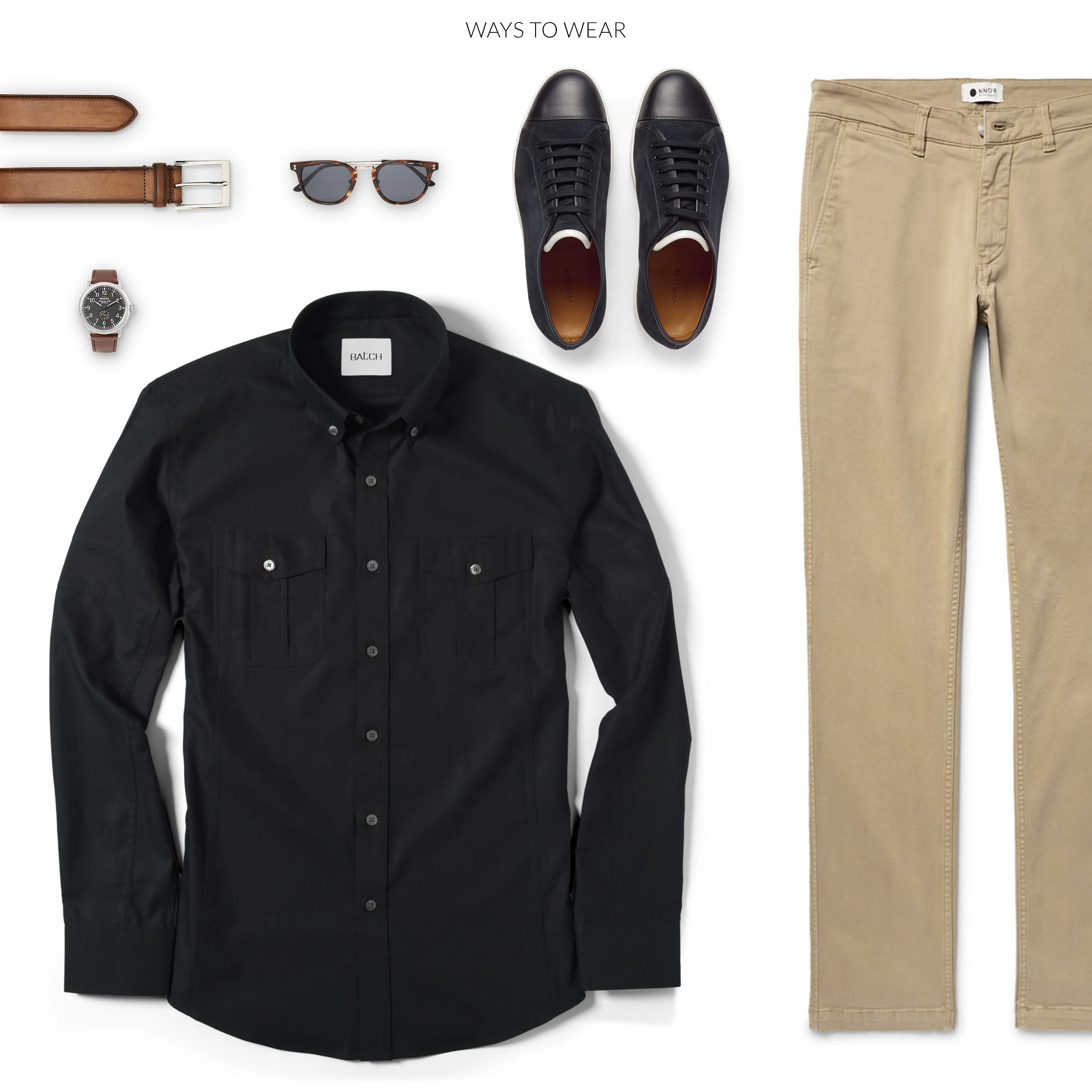 Editor Shirt – Jet Black Stretch Cotton Poplin - Image 9