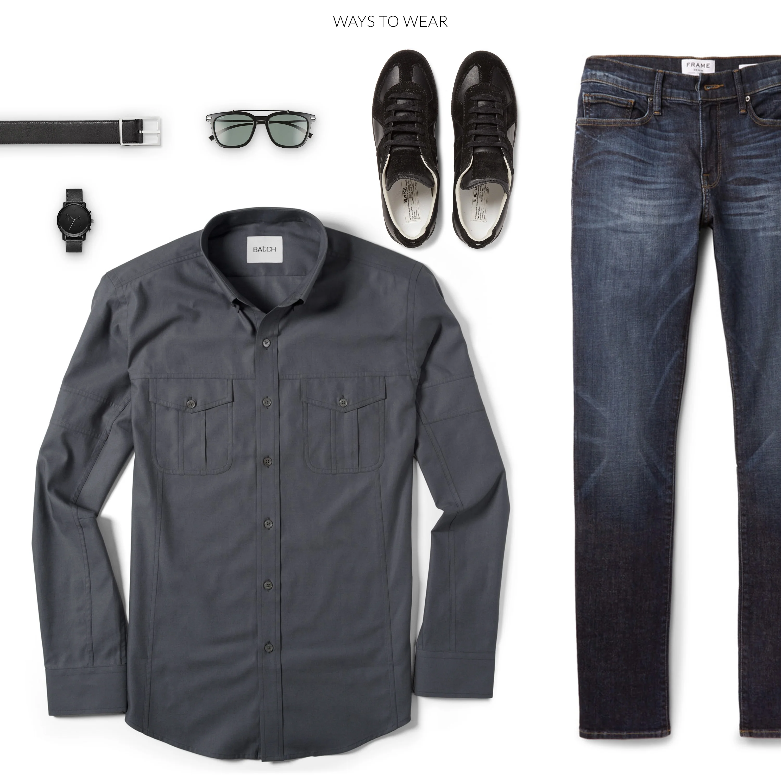 Editor Shirt – Slate Gray Stretch Cotton Poplin - Image 6