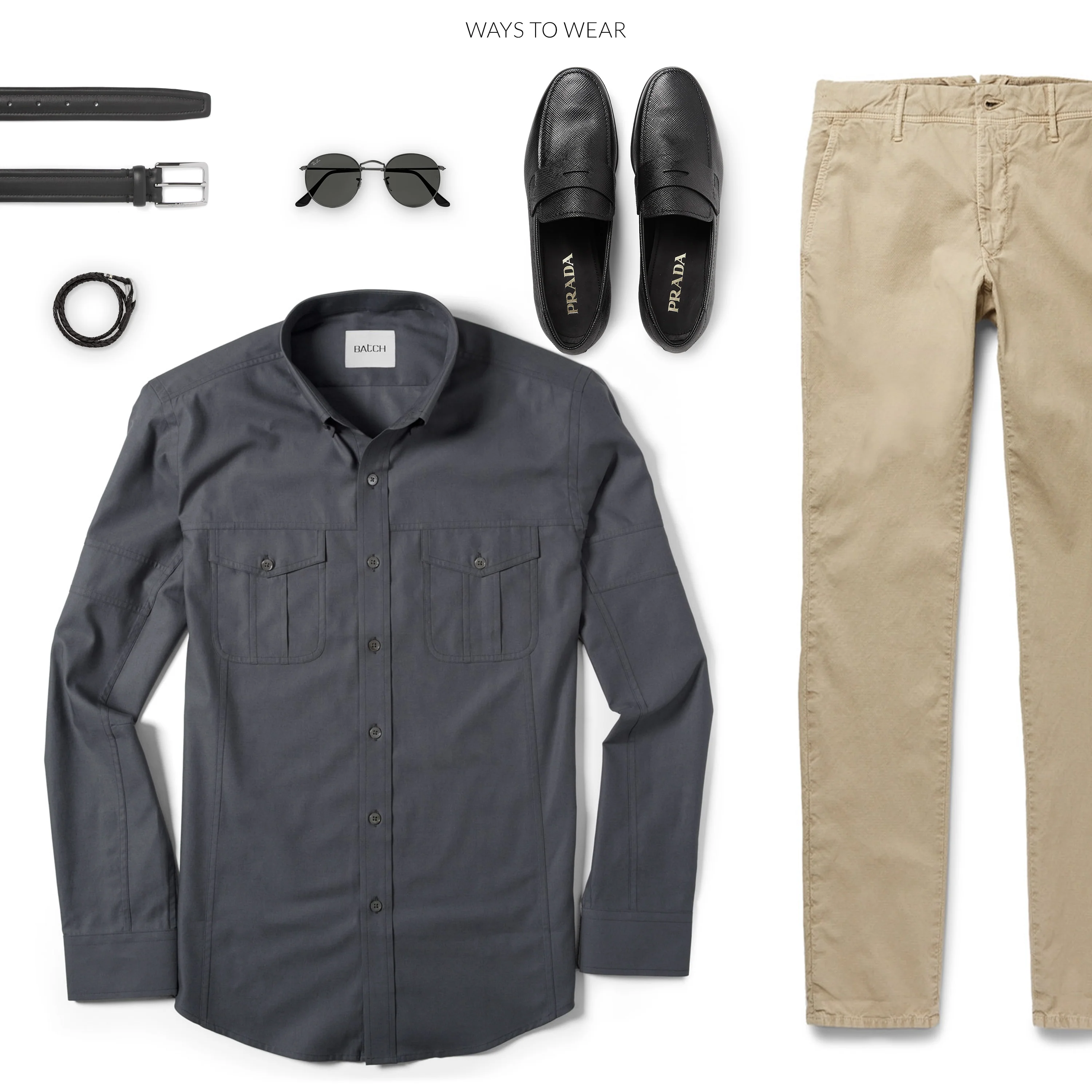 Editor Shirt – Slate Gray Stretch Cotton Poplin - Image 7
