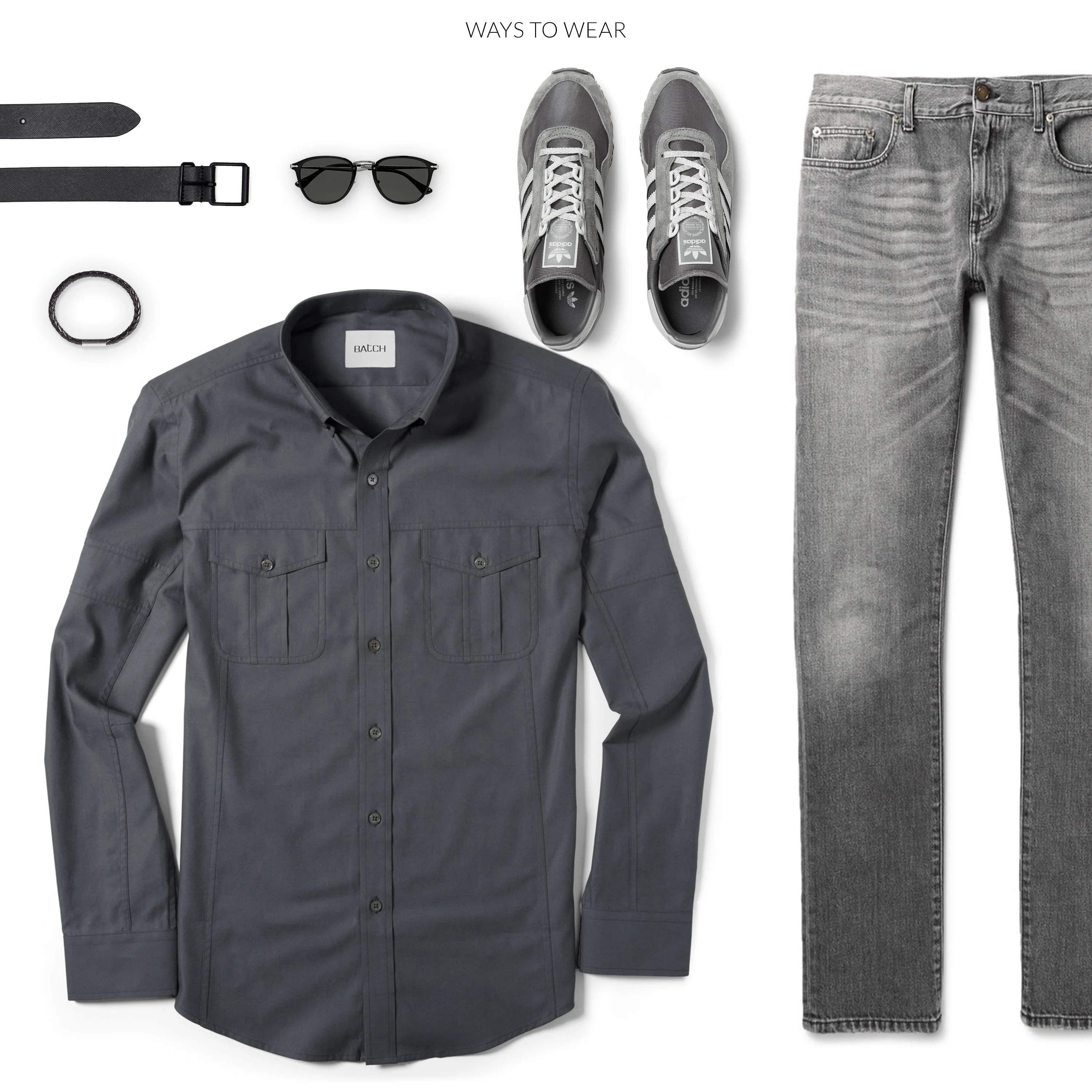 Editor Shirt – Slate Gray Stretch Cotton Poplin - Image 8