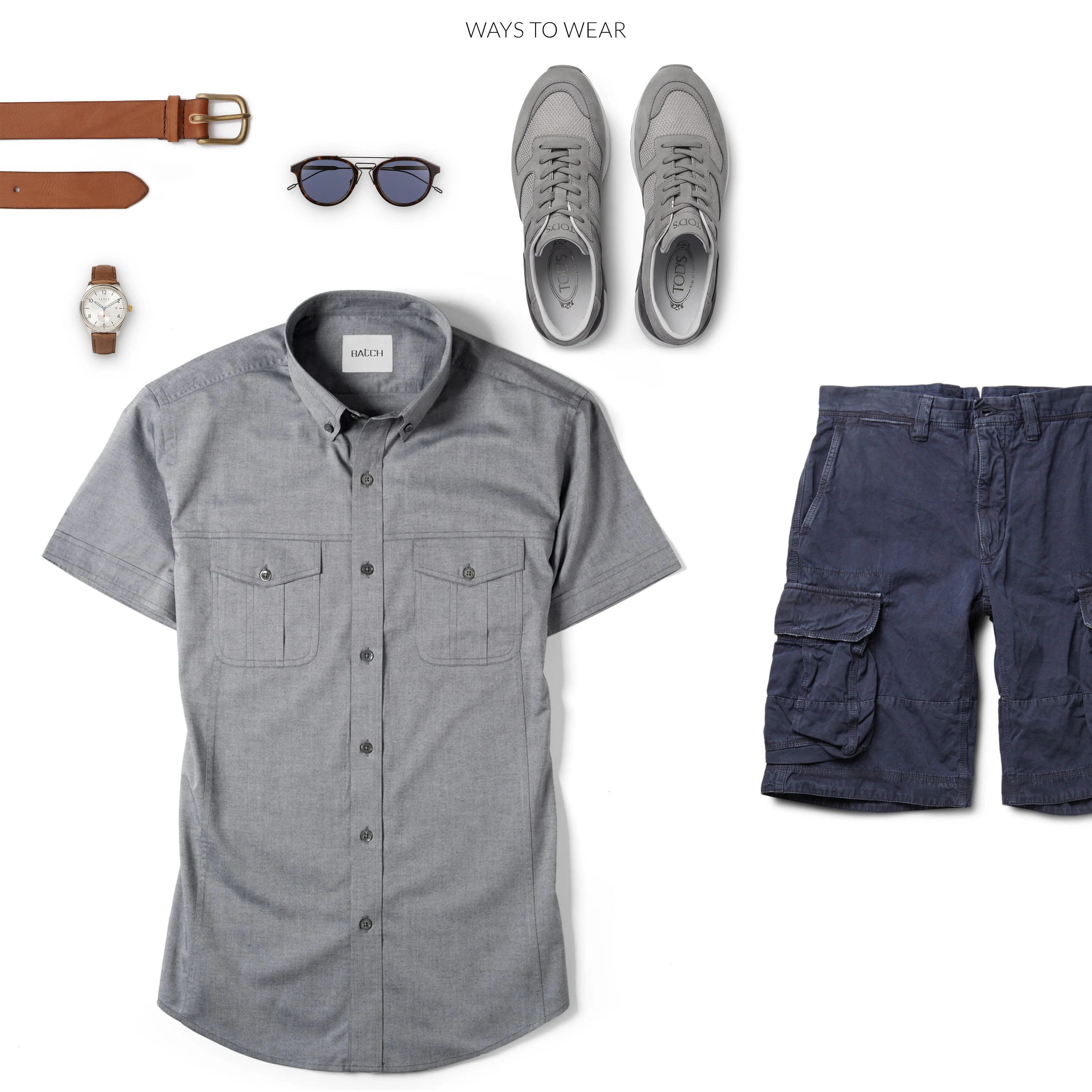 Editor Short Sleeve Utility Shirt – Flint Gray Oxford - Image 6