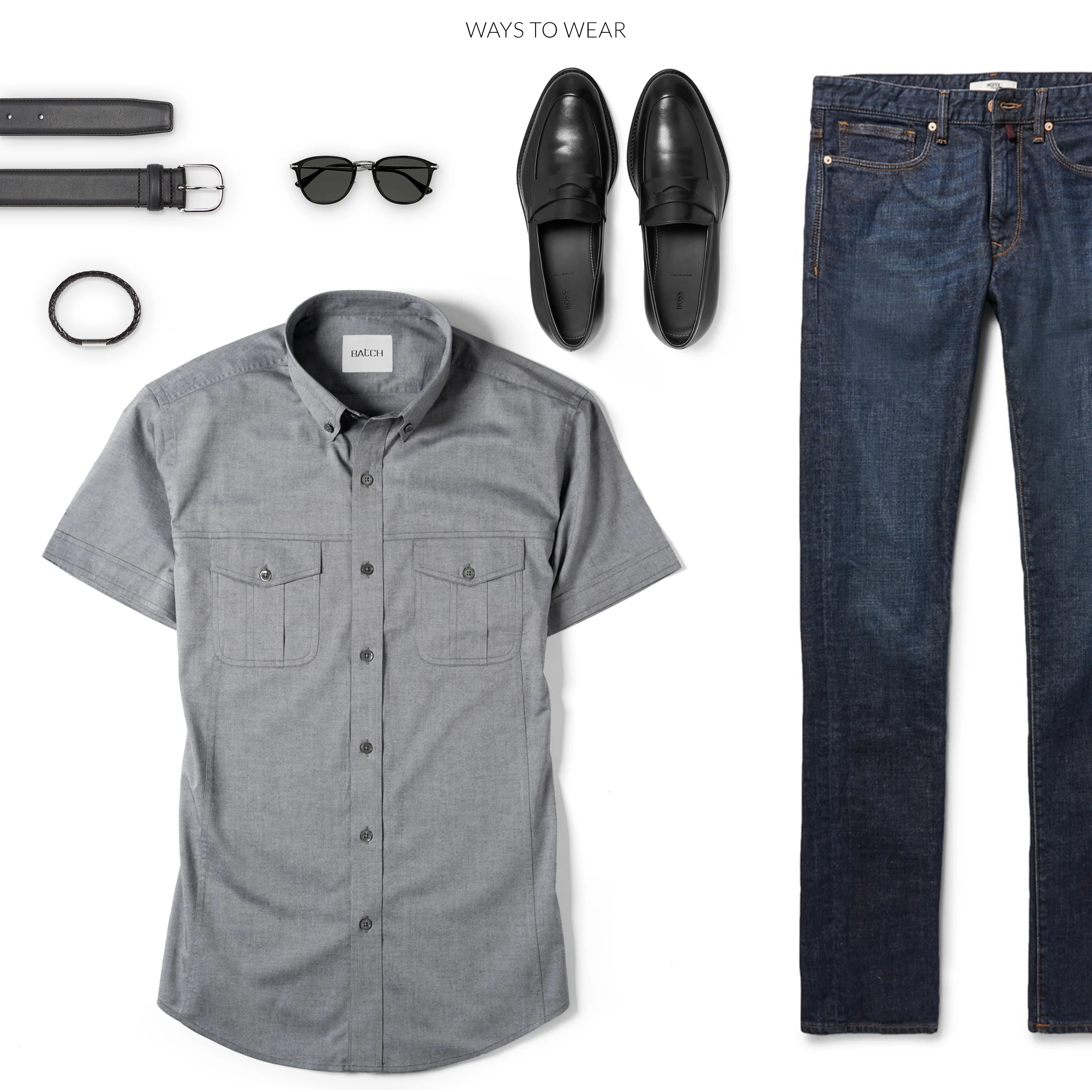 Editor Short Sleeve Utility Shirt – Flint Gray Oxford - Image 7