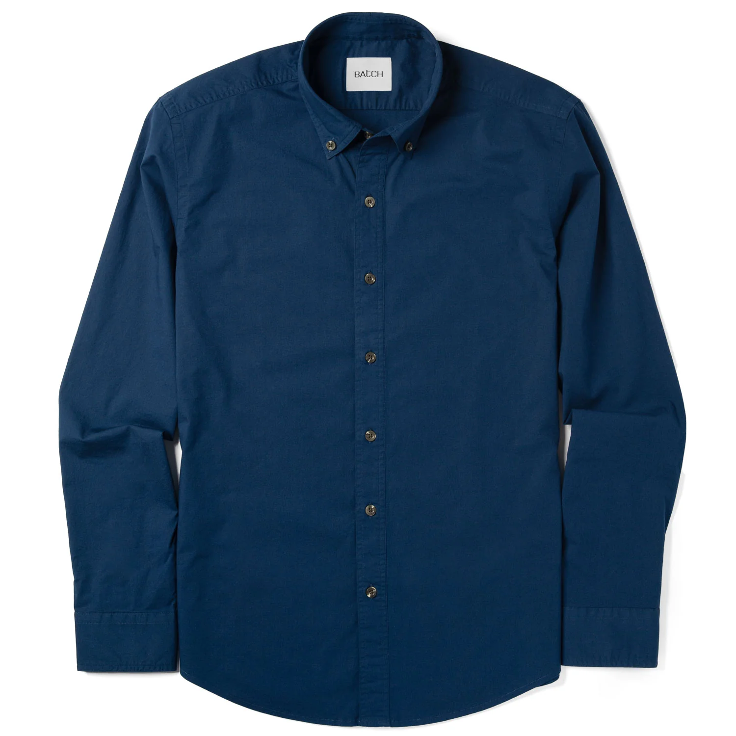 Essential Button Down Collar Casual Shirt - Cobalt Stretch Cotton Poplin - Image 2