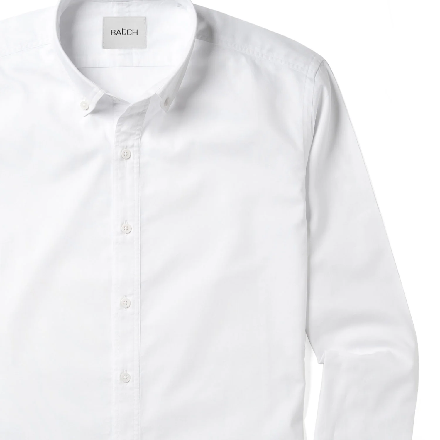Essential Button Down Collar Casual Shirt - Classic White Cotton Oxford - Image 3