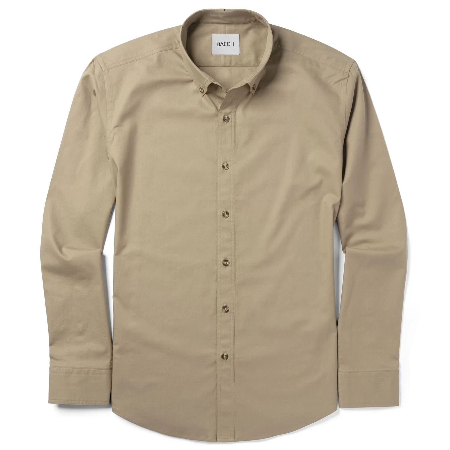 Essential Button Down Collar Casual Shirt - Desert Stone Cotton Twill - Image 2