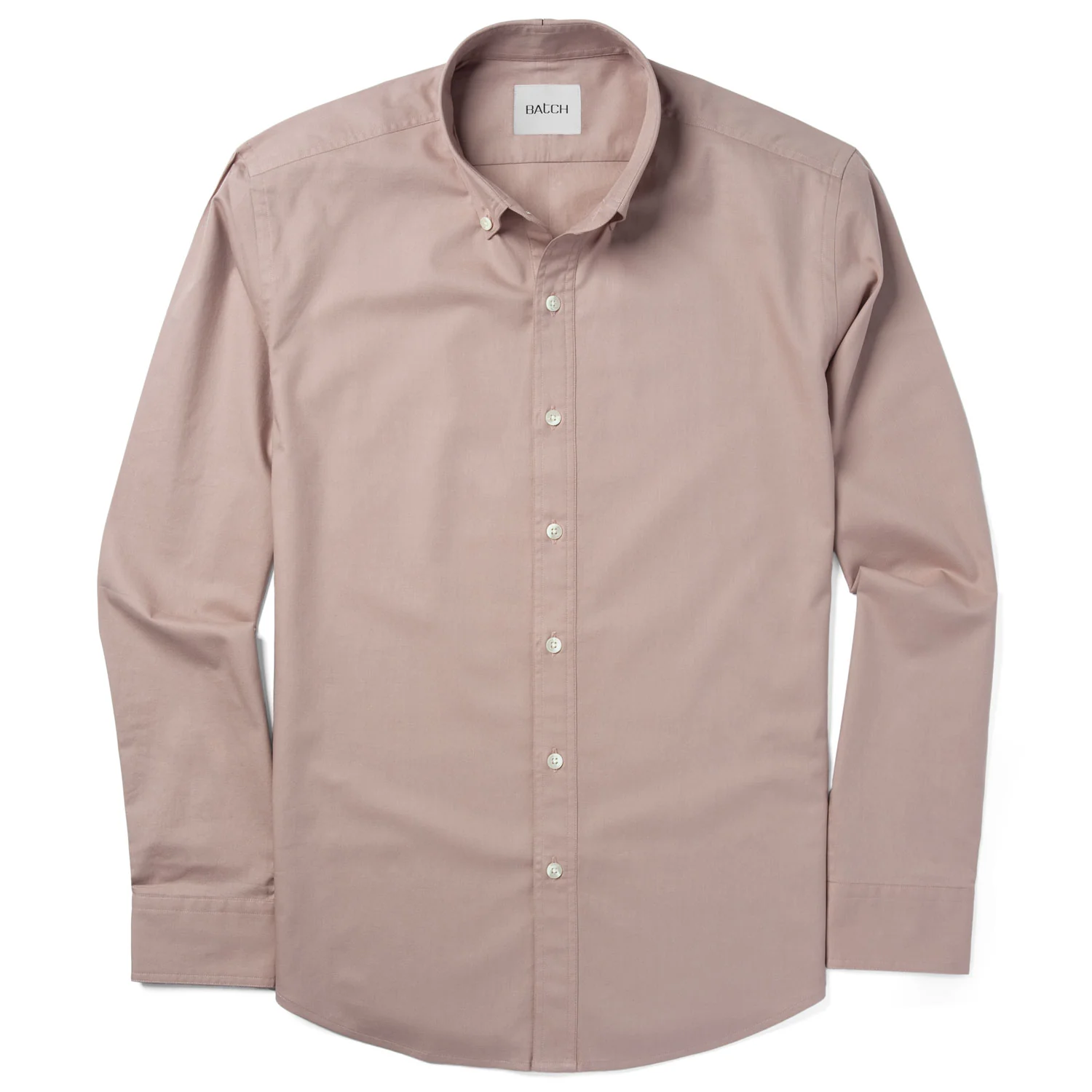 Essential Button Down Collar Casual Shirt - Light Currant Cotton Twill - Image 2