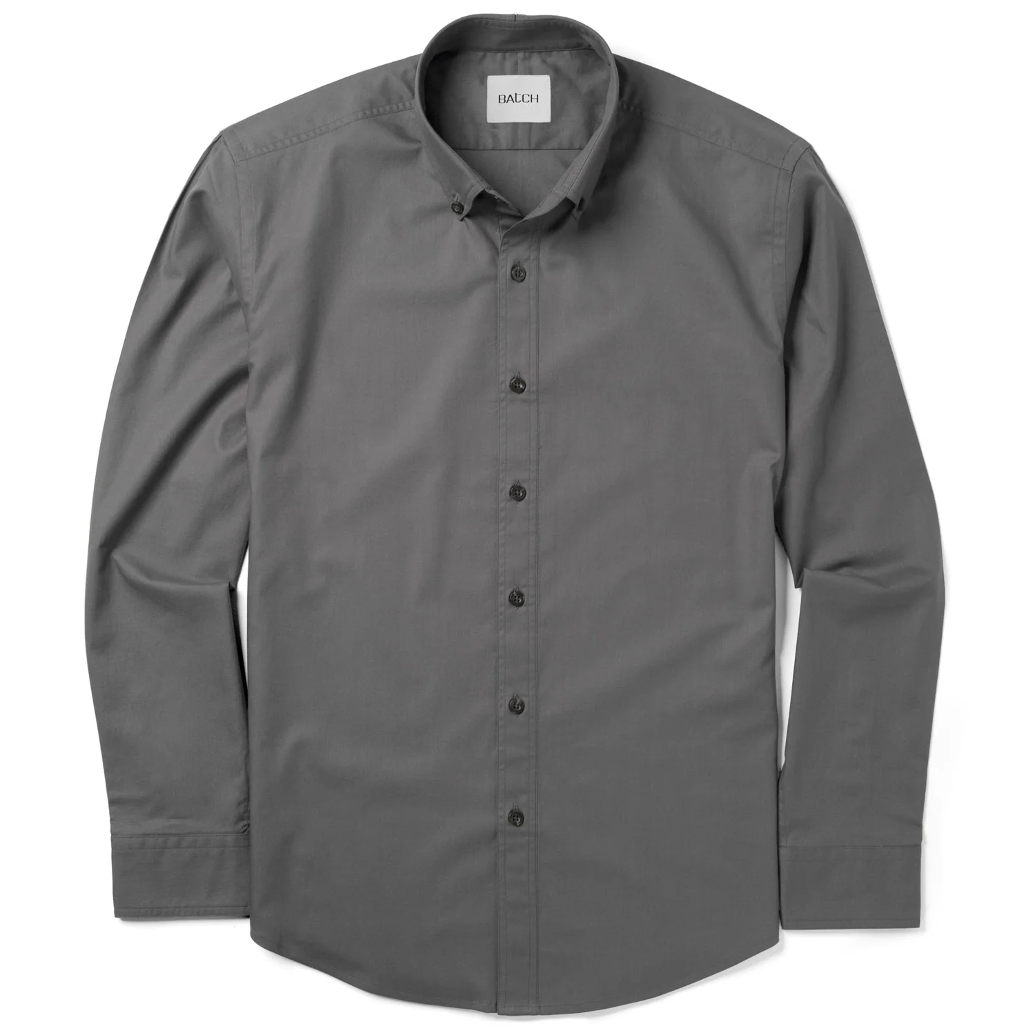 Essential Button Down Collar Casual Shirt - Slate Gray Cotton Twill - Image 2