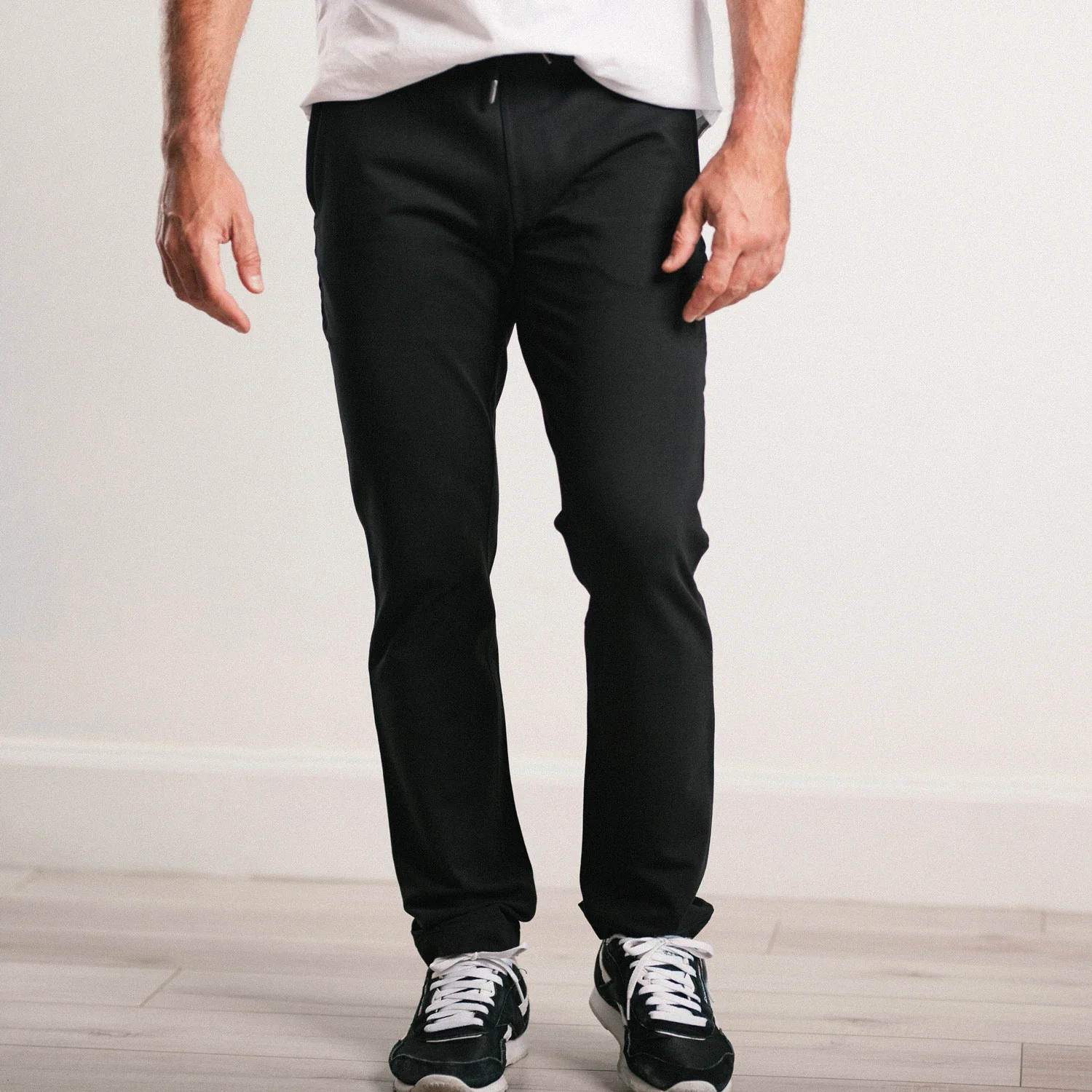 Essential Sweatpants –  Black Cotton French Terry - Image 4