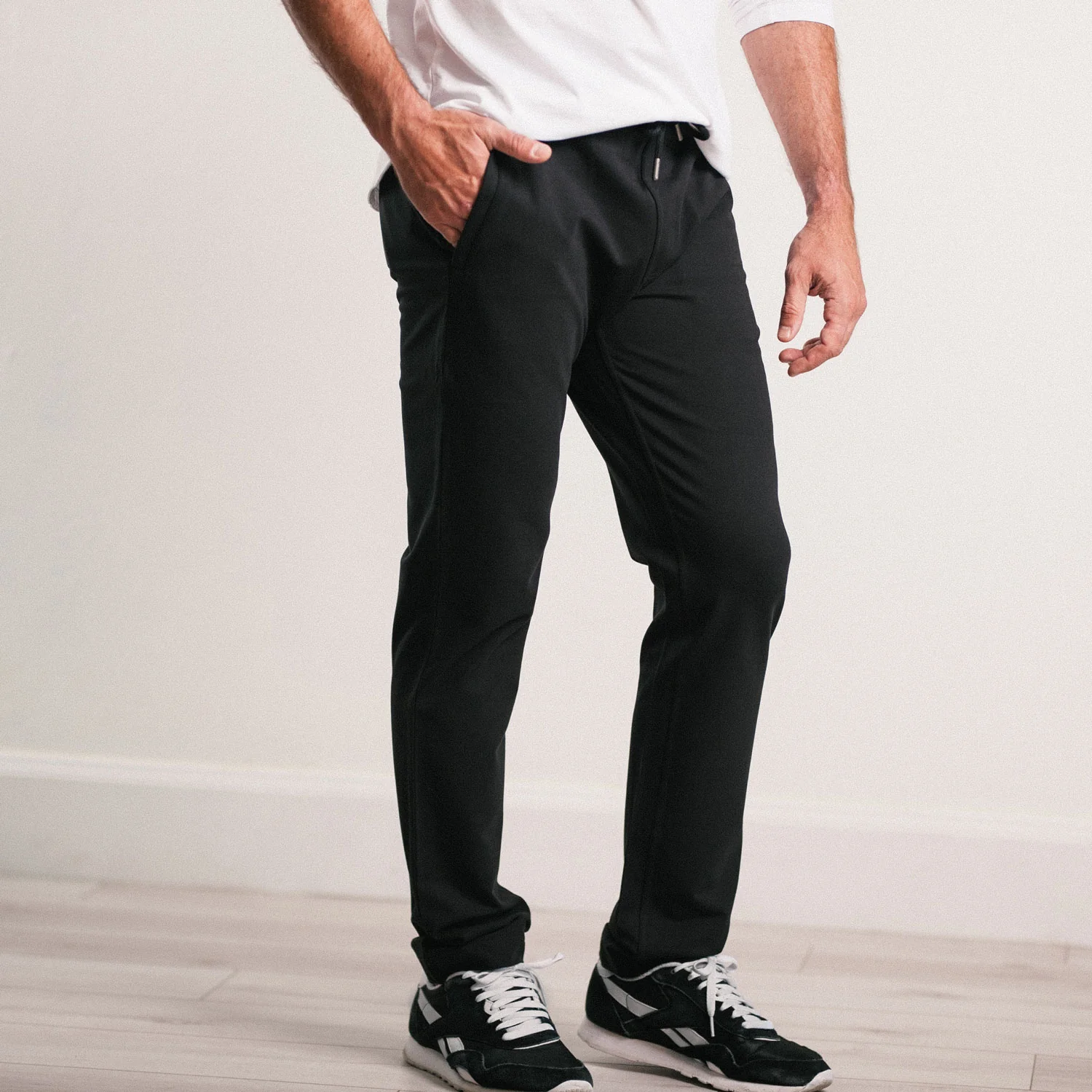 Essential Sweatpants –  Black Cotton French Terry - Image 5