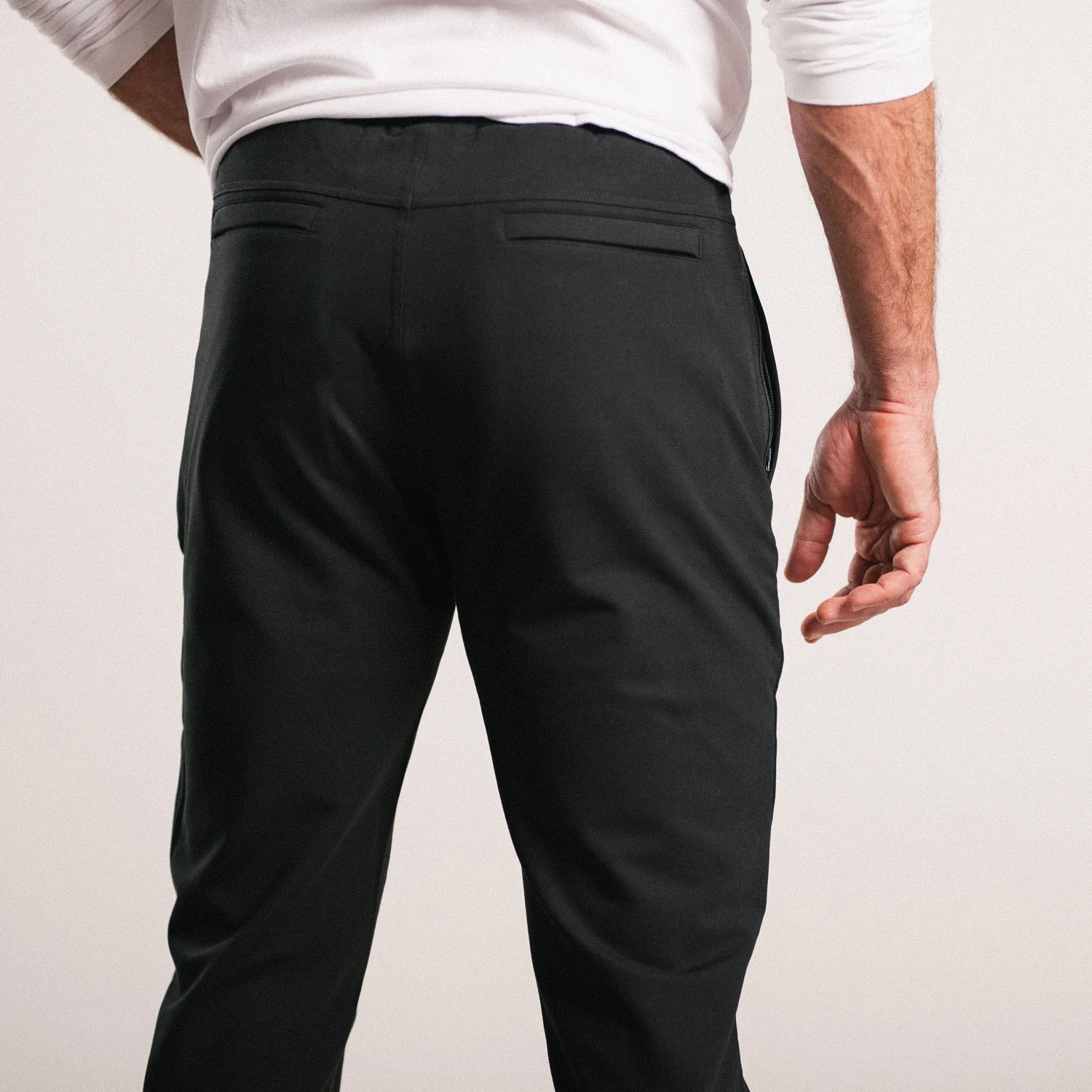 Essential Sweatpants –  Black Cotton French Terry - Image 6