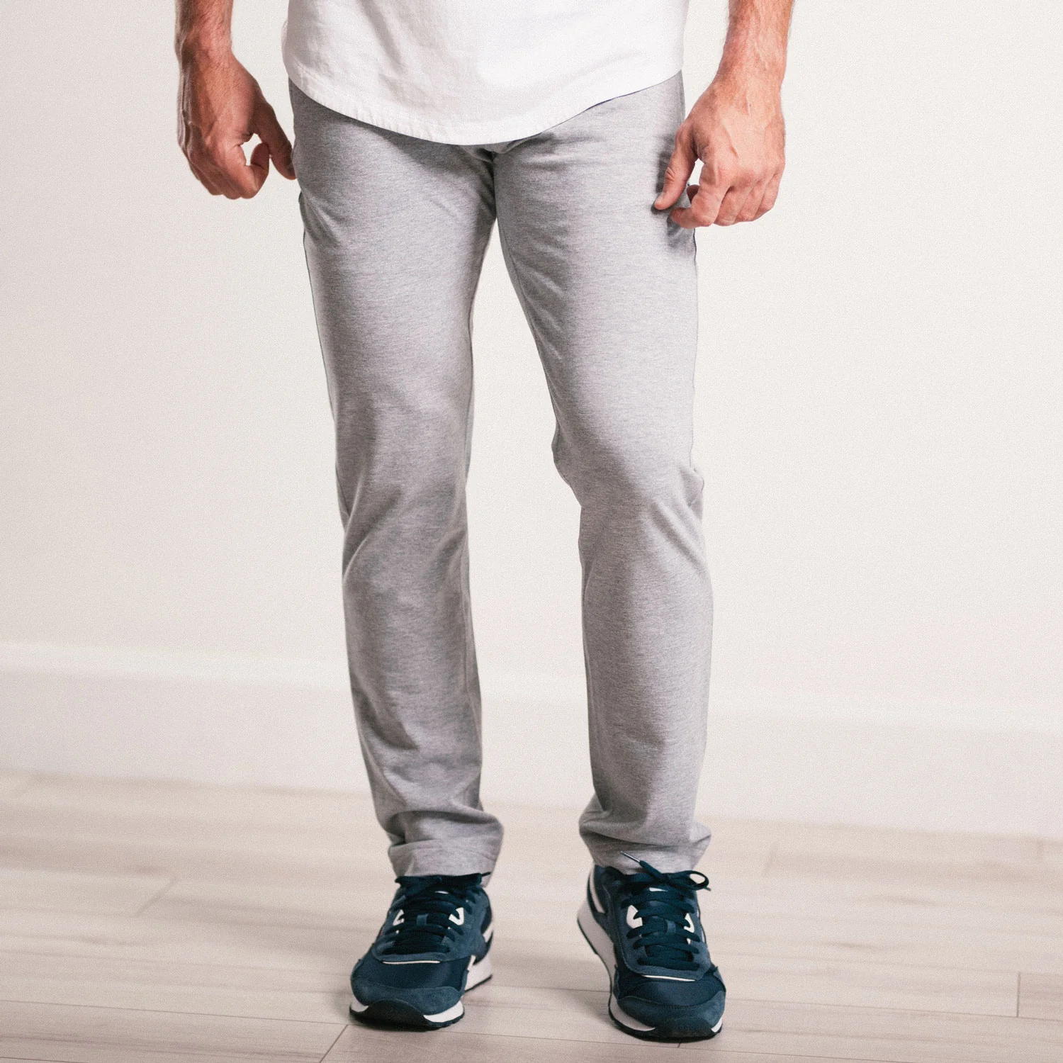 Essential Sweatpants –  Gray Melange Cotton French Terry - Image 5