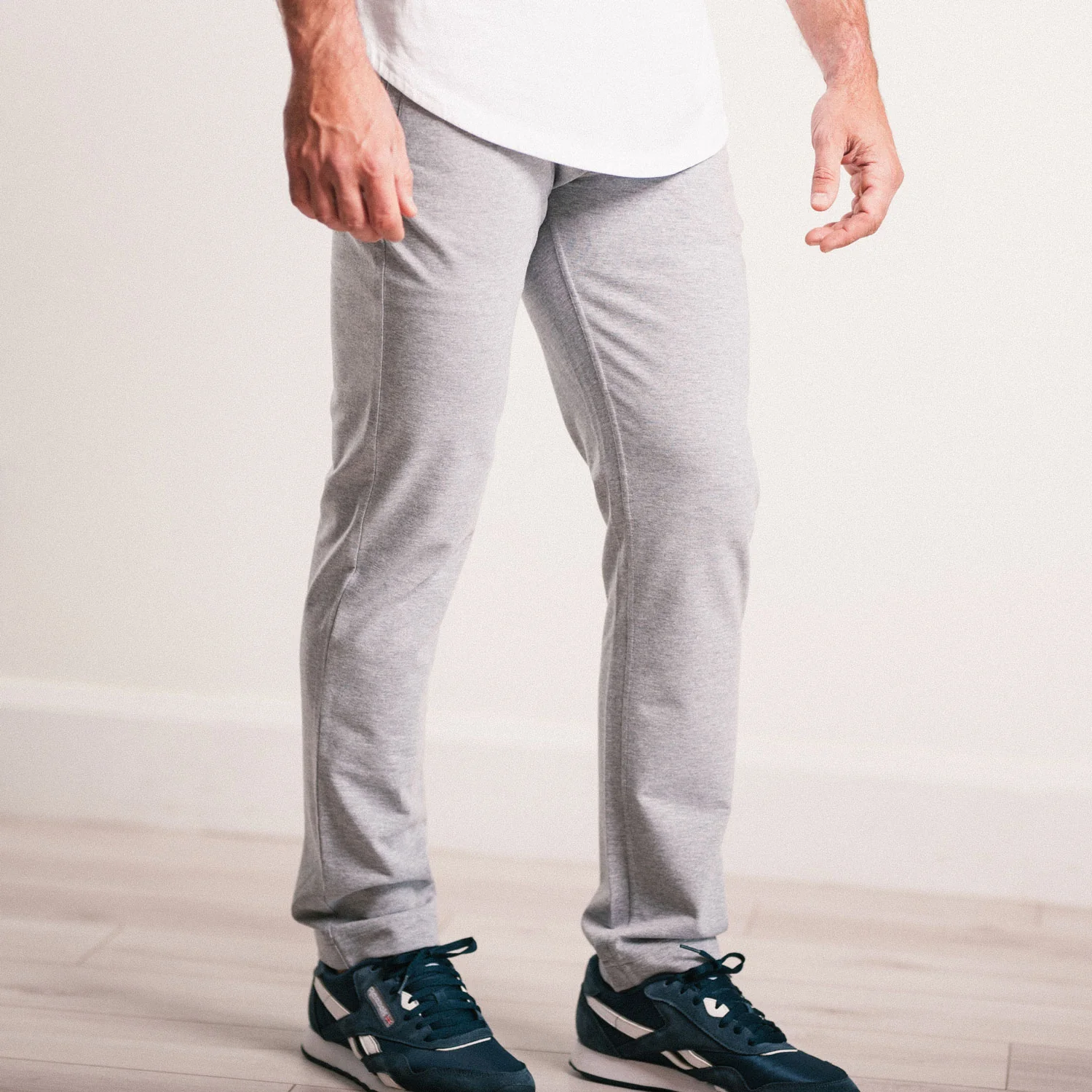 Essential Sweatpants –  Gray Melange Cotton French Terry - Image 6