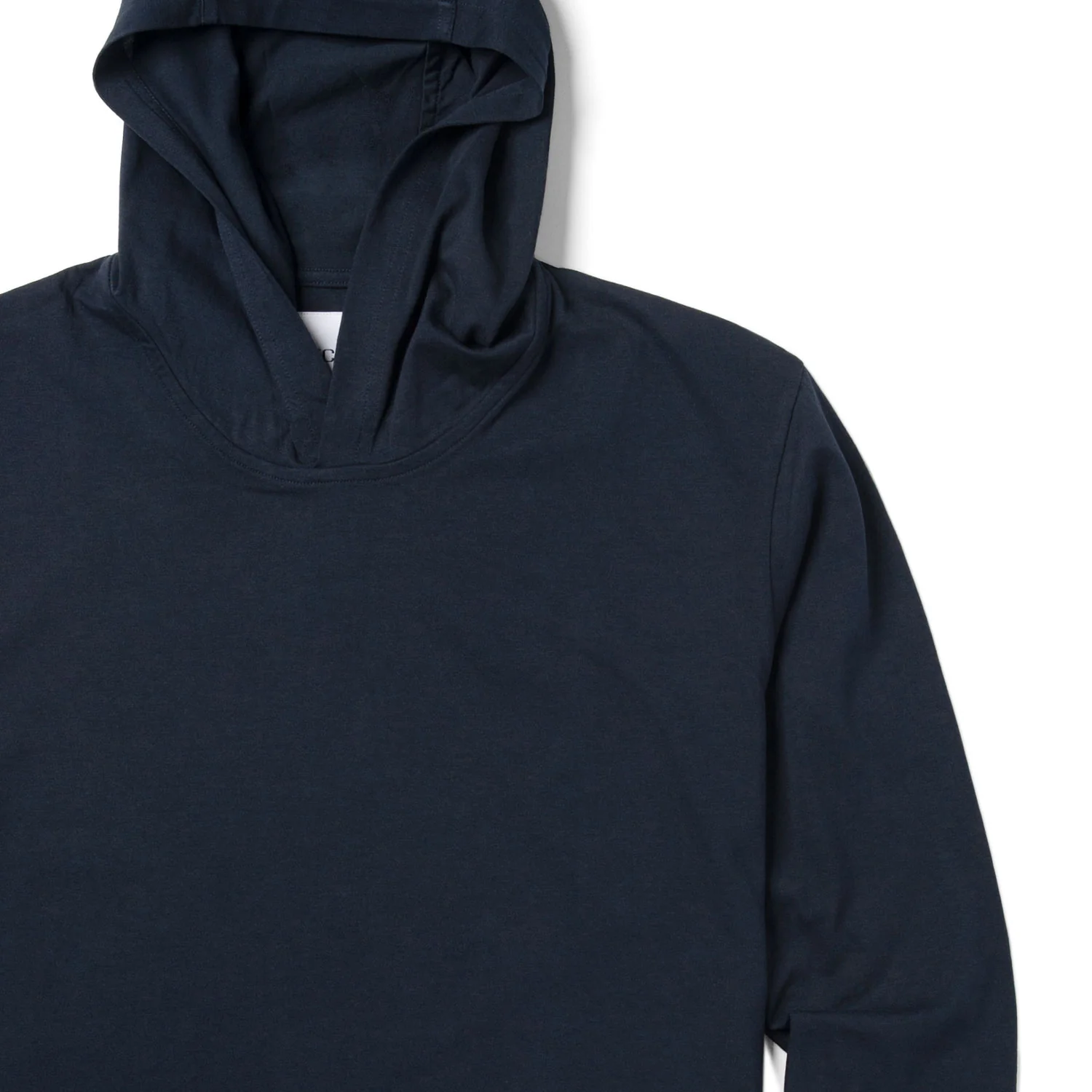 T-Hoodie –  Dark Navy Cotton Jersey - Image 3
