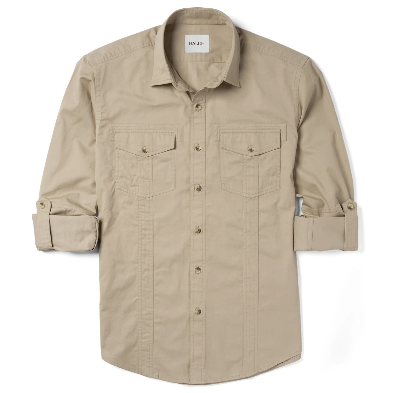 Explorer Utility Shirt – Desert Stone Cotton Twill - Image 2