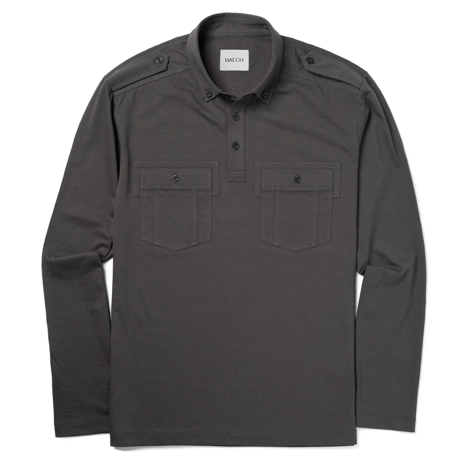 Finisher Polo Shirt – Slate Gray Cotton Jersey - Image 2