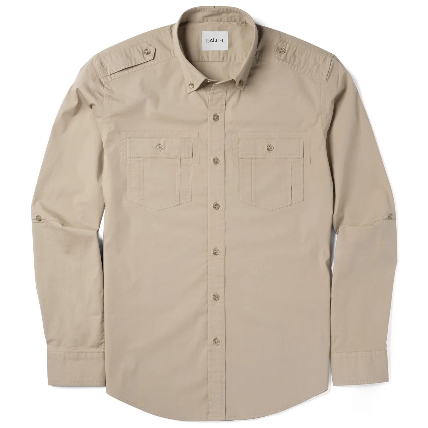 Finisher Utility Shirt – Desert Sand Stretch Cotton Poplin - Image 2