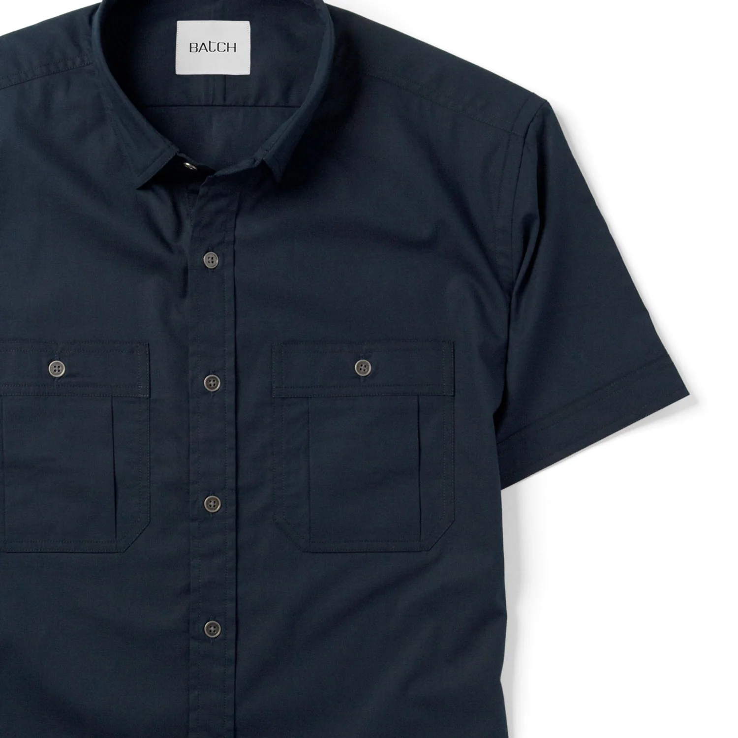 Fixer Short Sleeve Utility Shirt – Dark Navy Cotton Twill - Image 3