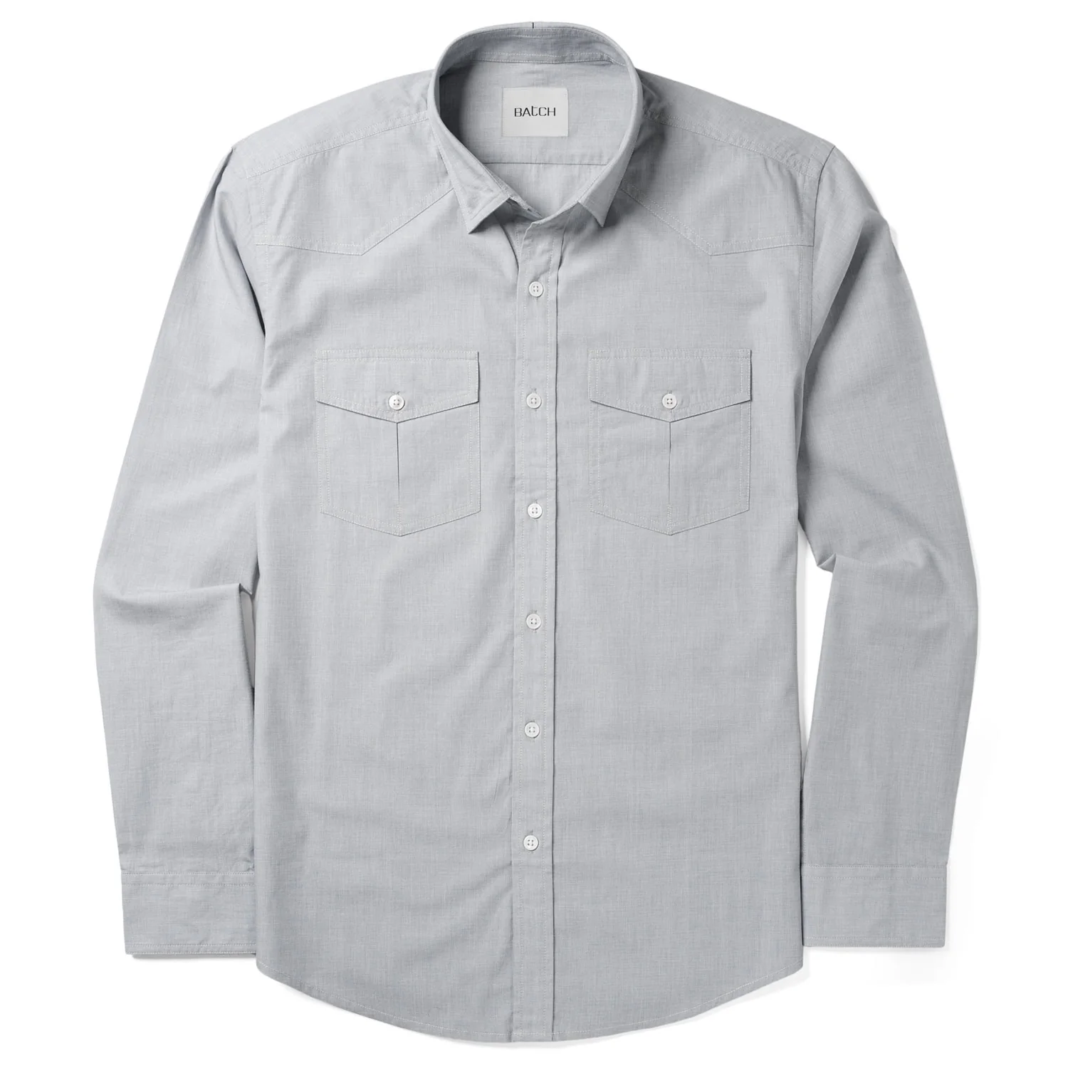 Maker Shirt – Aluminum Gray End-on-End - Image 2