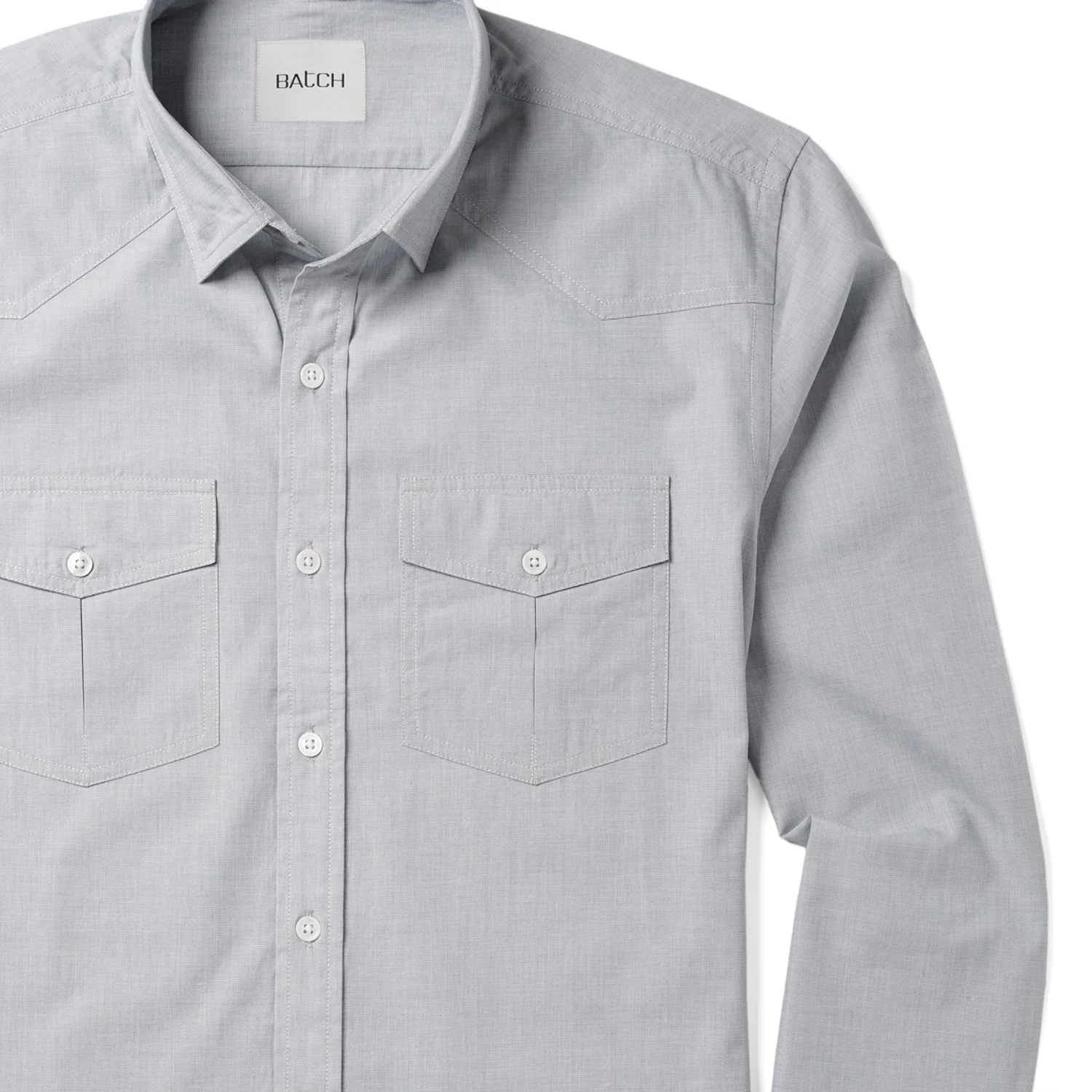 Maker Shirt – Aluminum Gray End-on-End - Image 3